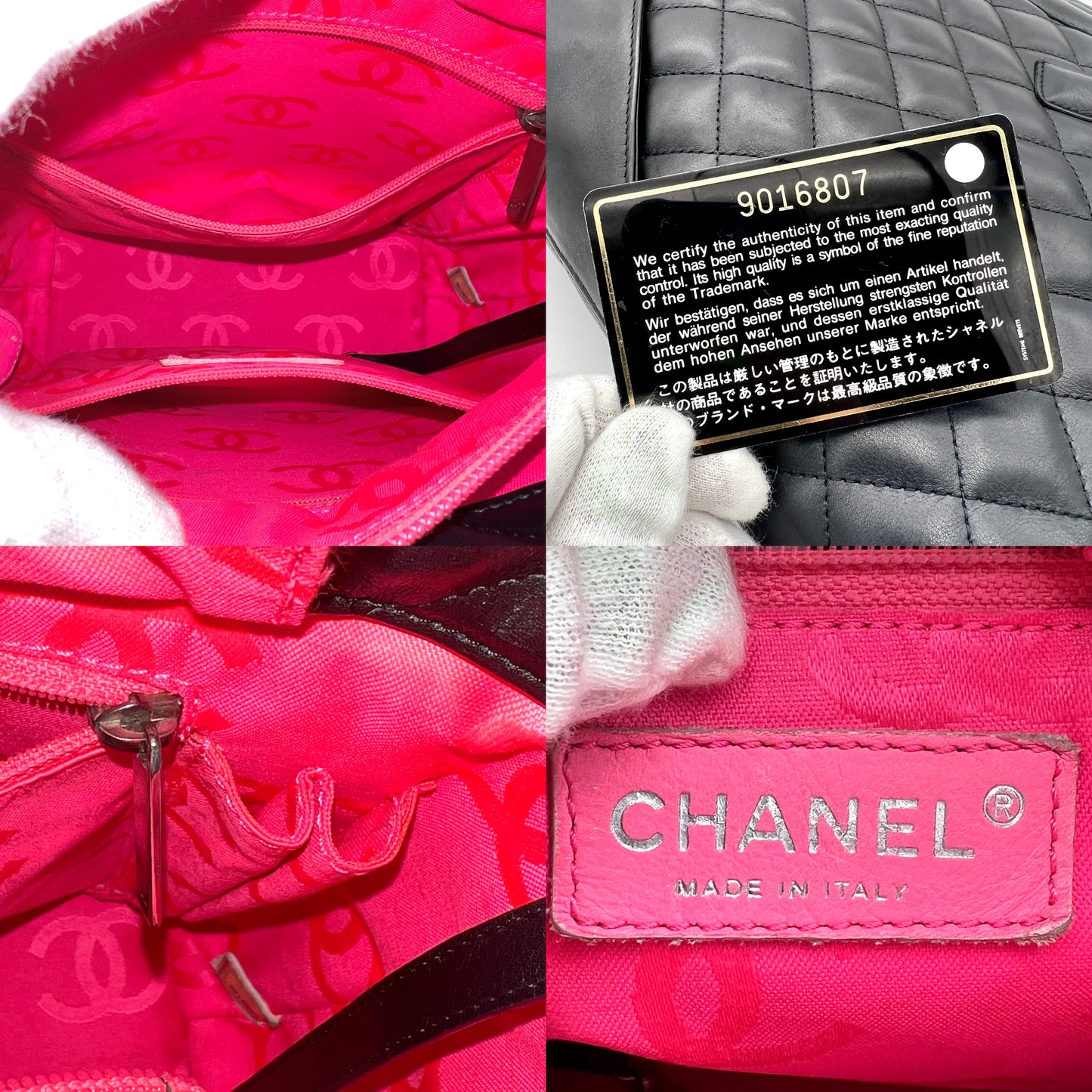 AUTH Pre-owned CHANEL ｶﾝﾎﾞﾝﾗｲﾝ ﾄｰﾄﾊﾞｯｸﾞPM ﾌﾞﾗｯｸ