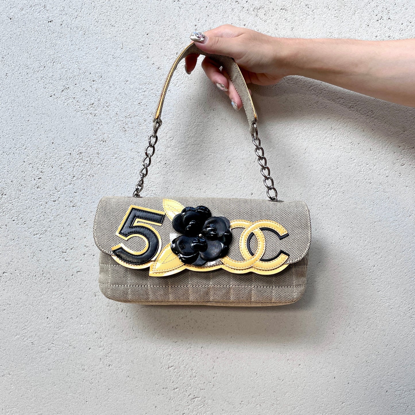 RARE☆☆☆CHANEL ｶﾒﾘｱ ﾗｲﾝ No.5 ｺｺﾏｰｸ ﾁｪｰﾝｼｮﾙﾀﾞｰﾊﾞｯｸﾞ