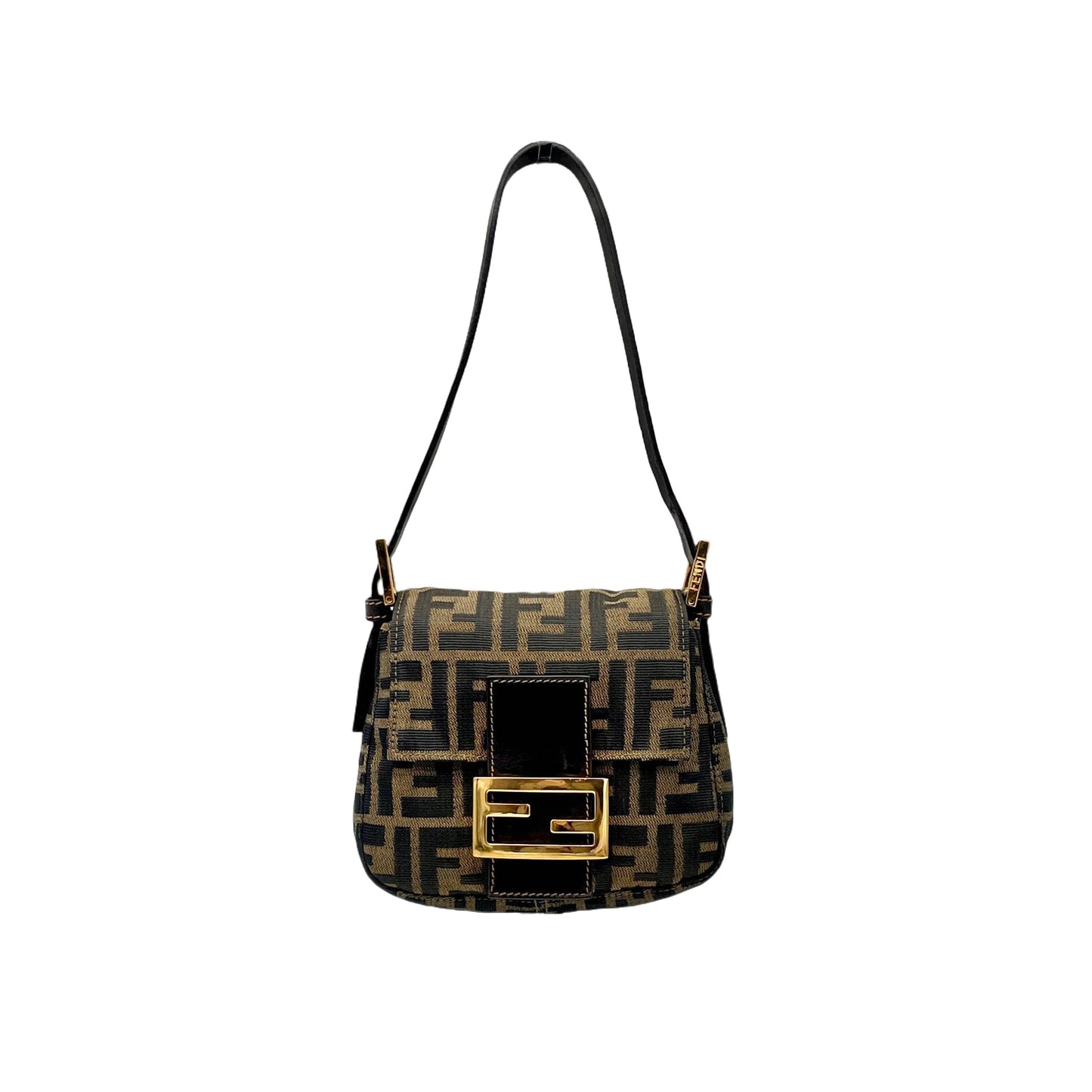 AUTH Pre-owned FENDI Zucca Round Mamma Bucket GM