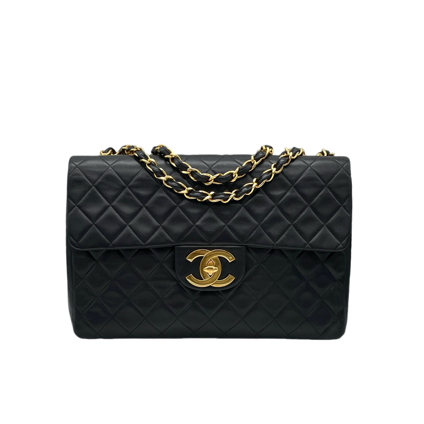 CHANEL Matelasse Jumbo Coco Mark Chain Shoulder Flap Bag