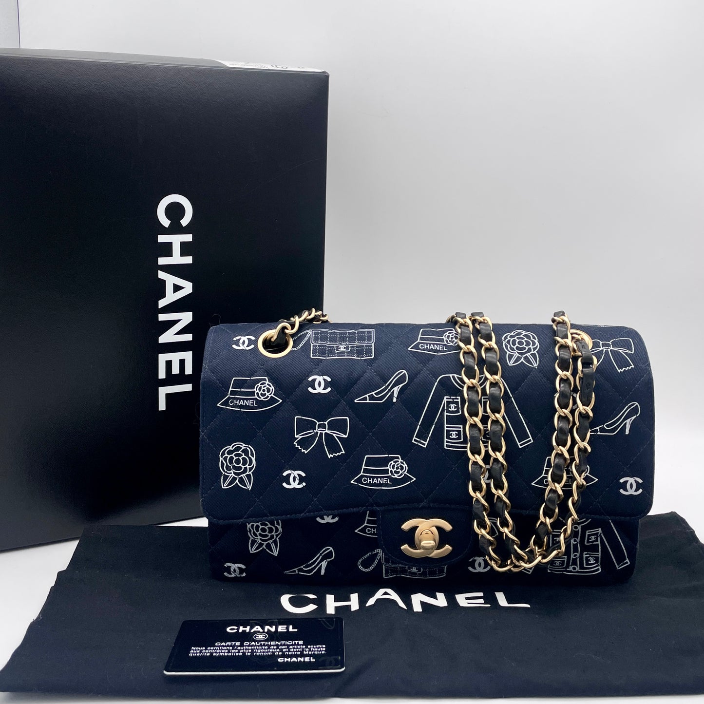 RARE☆☆☆☆☆AUTH Pre-owned CHANEL Matraisse Icon Classic Flap 25cm