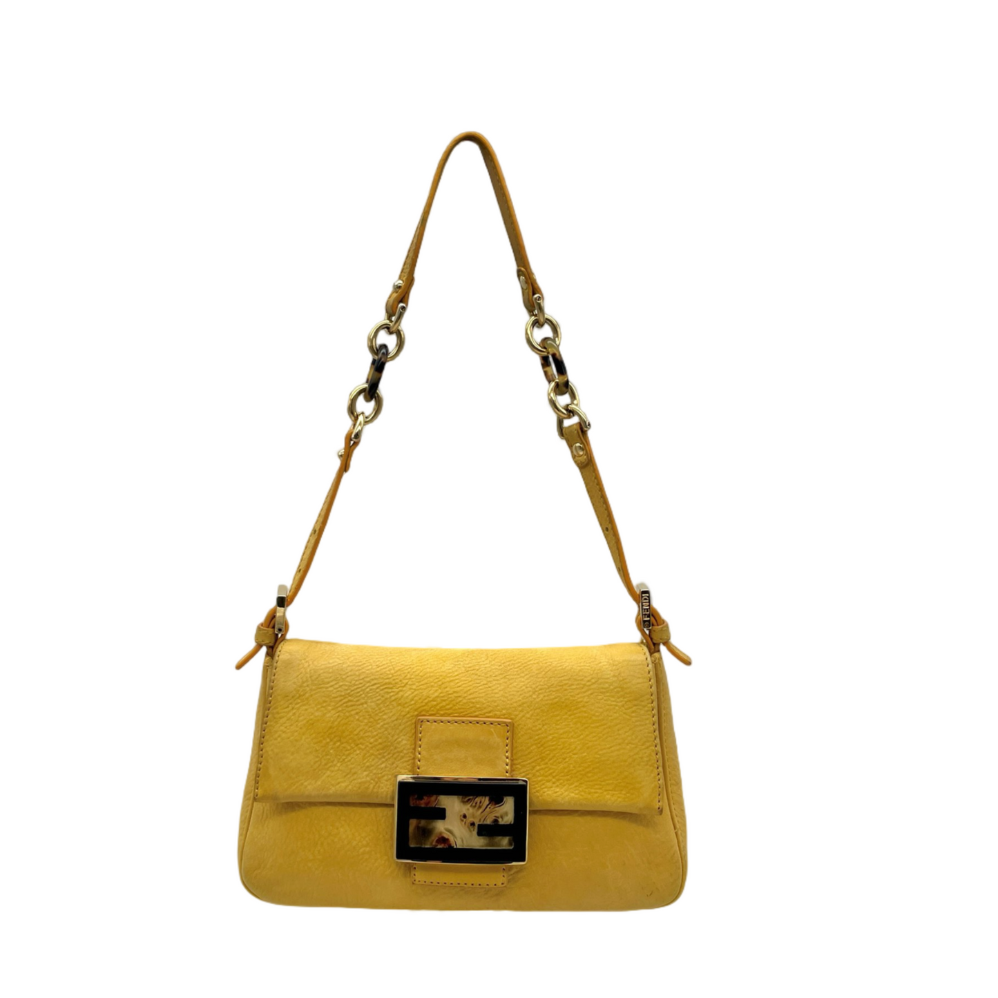 FENDI FF logo mini manma bucket chain shoulder bag