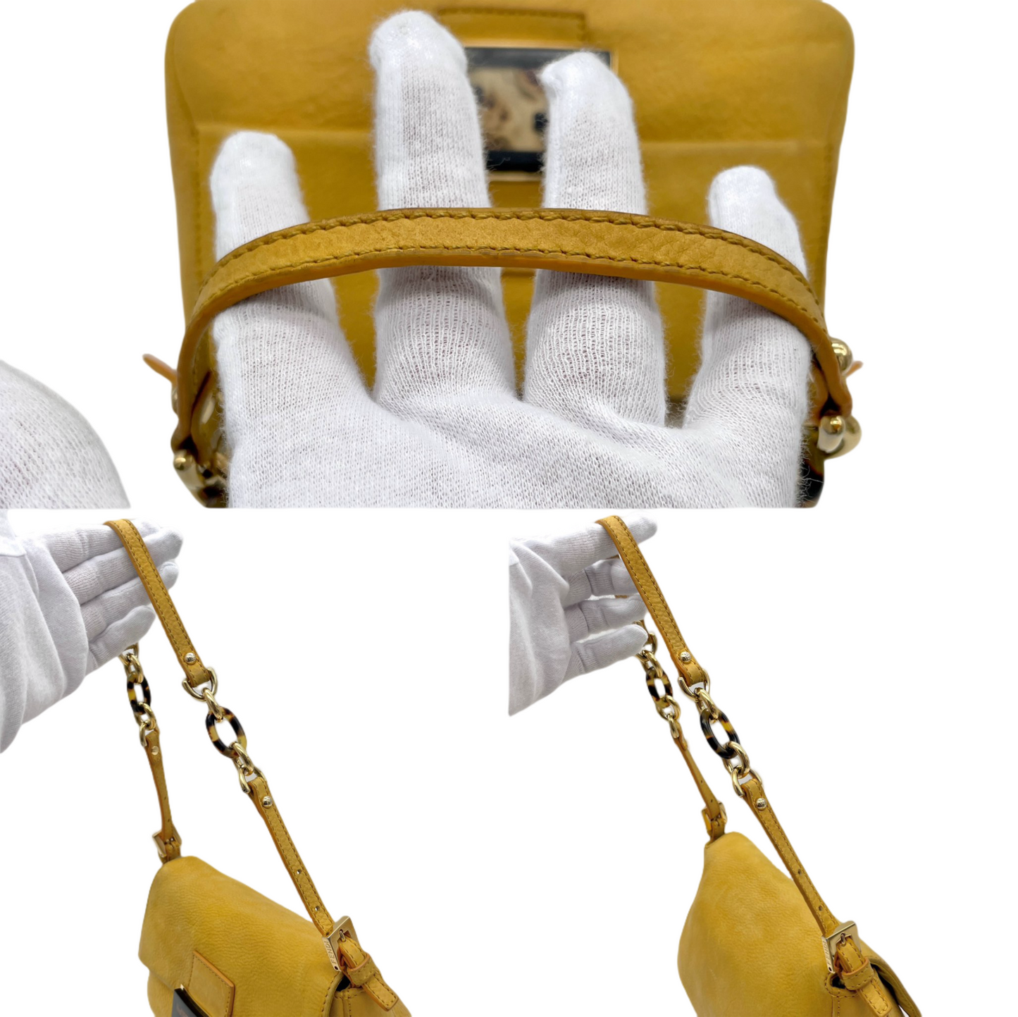 FENDI FF logo mini manma bucket chain shoulder bag