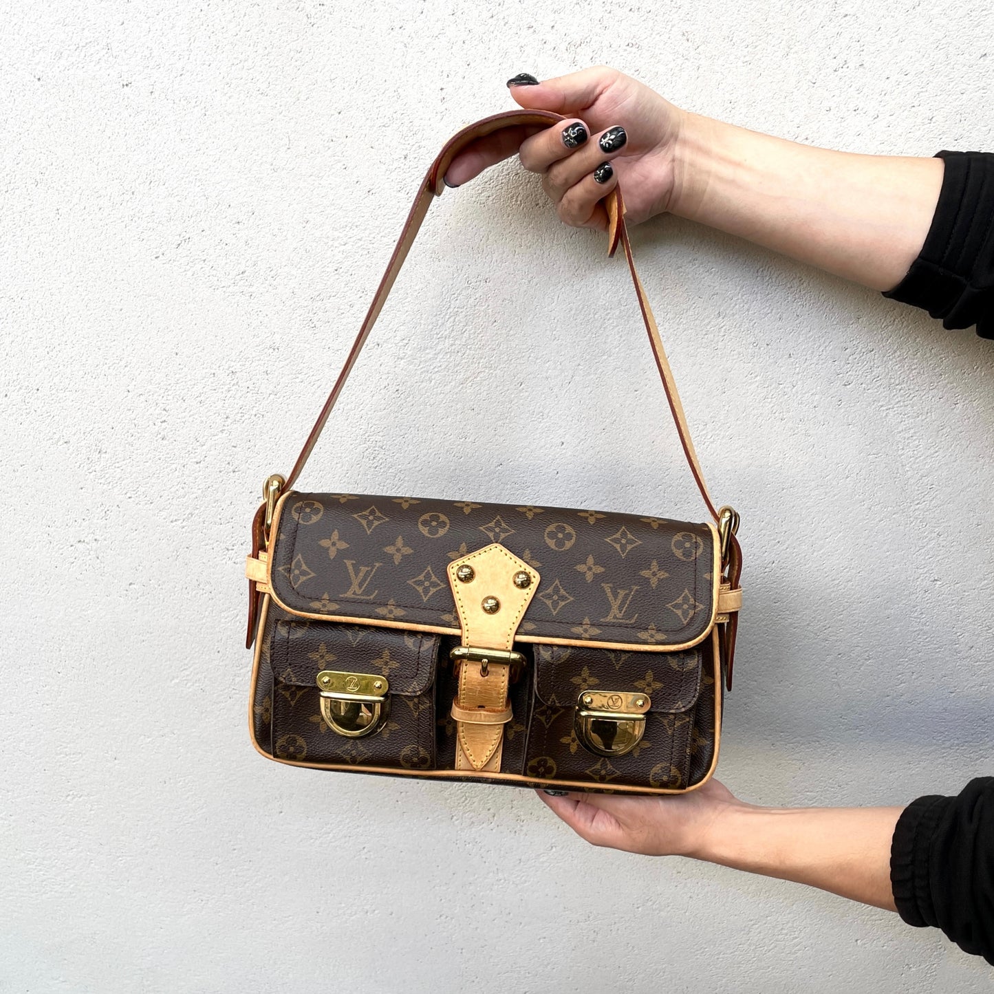 PRELOVED LV 2006 Monogram Hudson PM Shoulder Bag Brown &amp; Gold