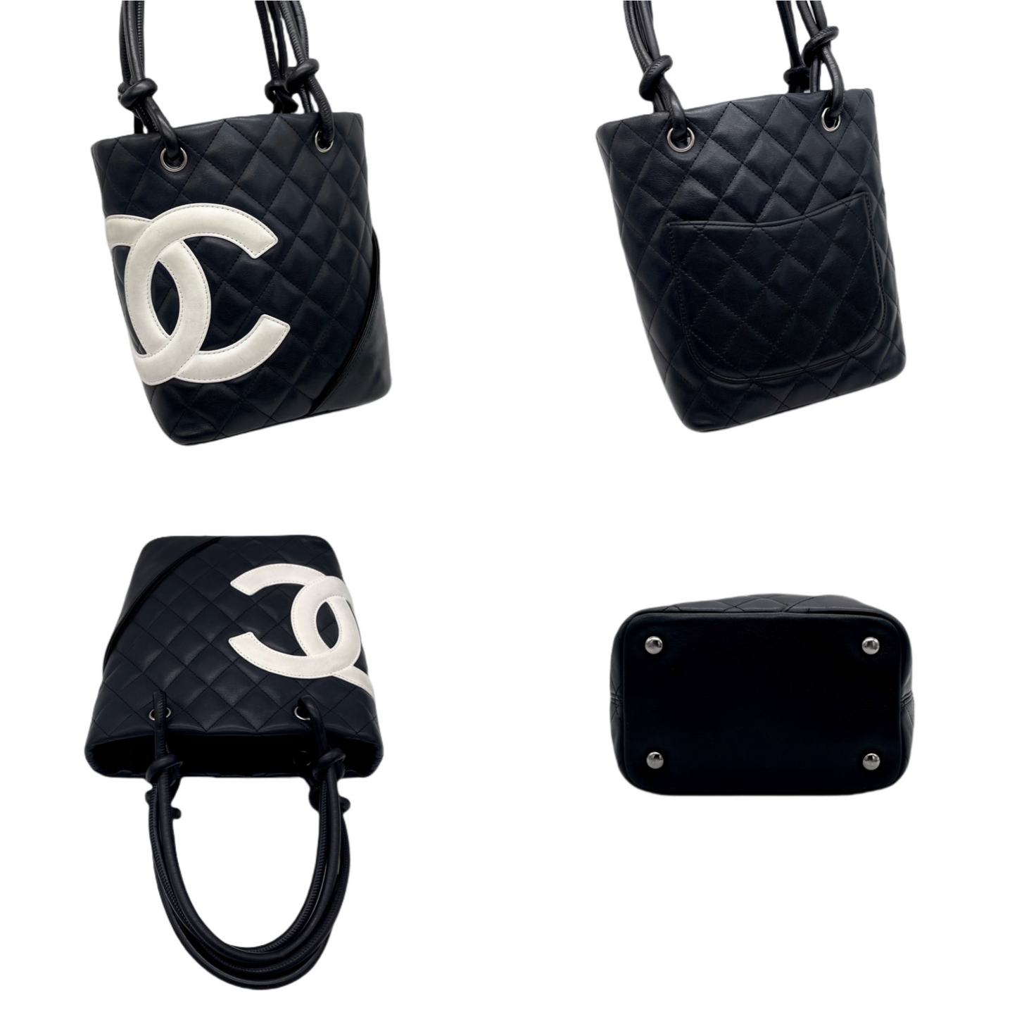 RARE☆☆☆AUTH Pre-owned CHANEL Cambon Line Python Coco Mark Shoulder Bag