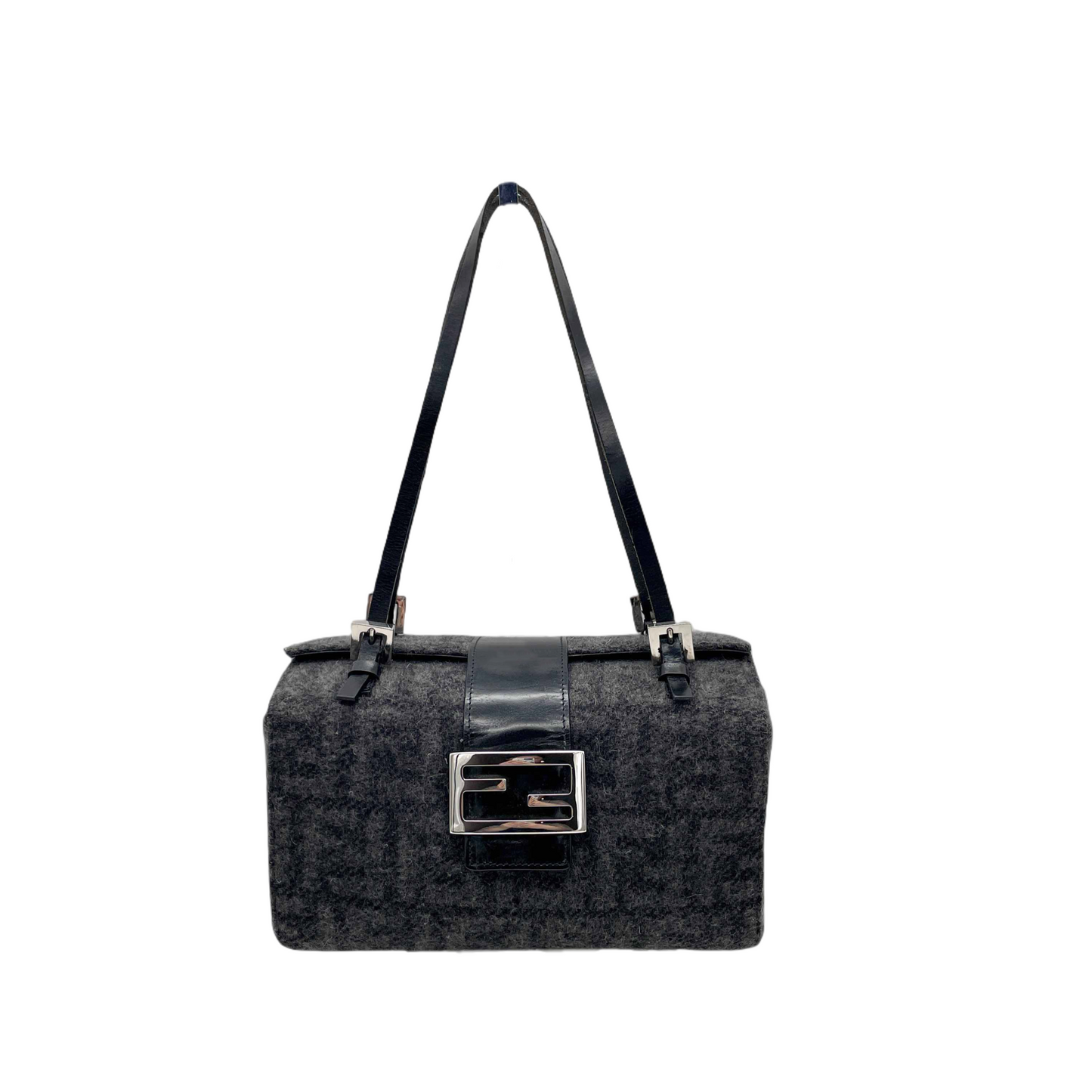 FENDI ZUCCA WOOL SHOULDER BAG