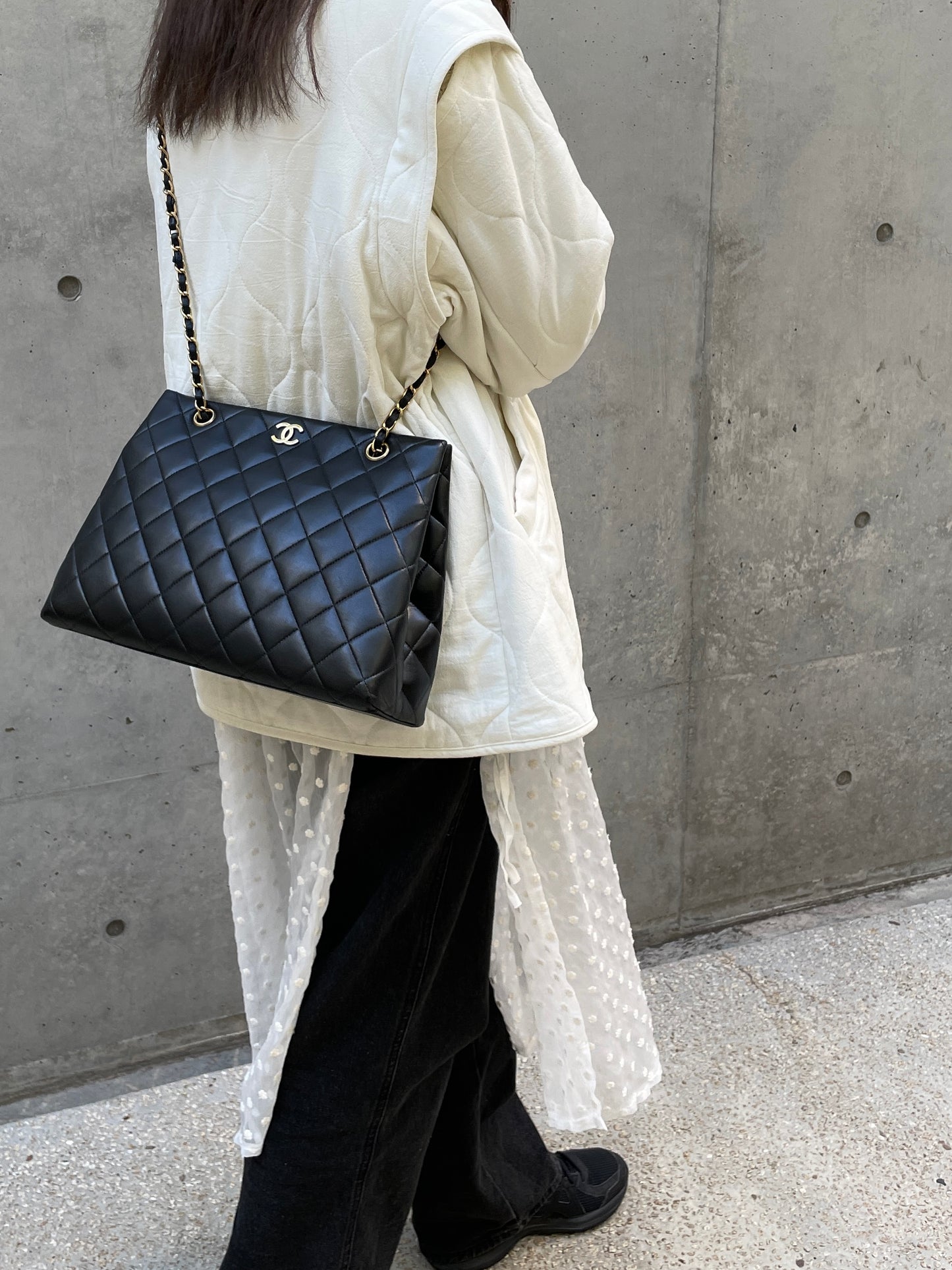 CHANEL Matelasse Coco Mark Chain Shoulder Tote Bag