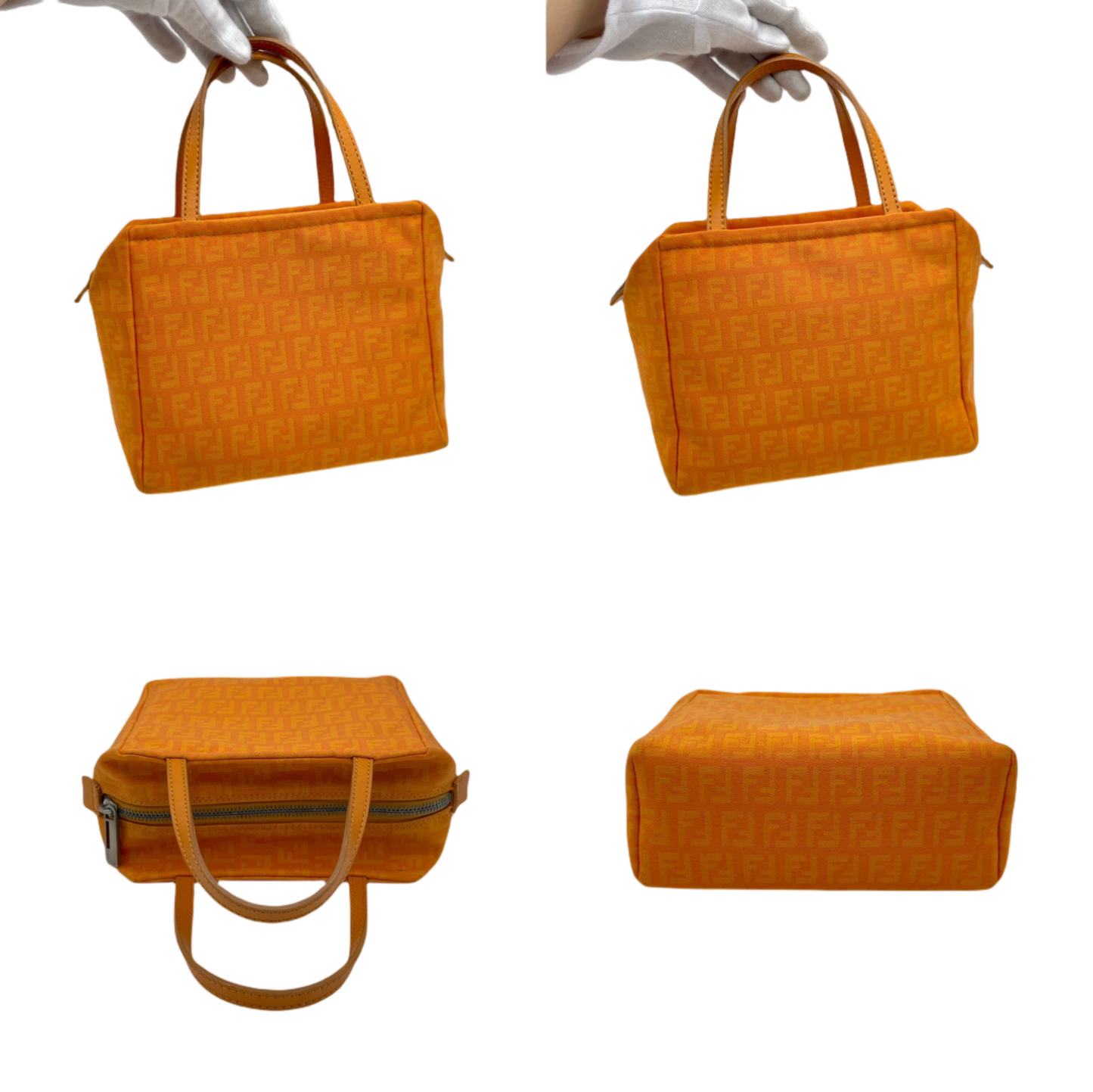 FENDI ZUCCA MINI BOSTON HANDBAGS