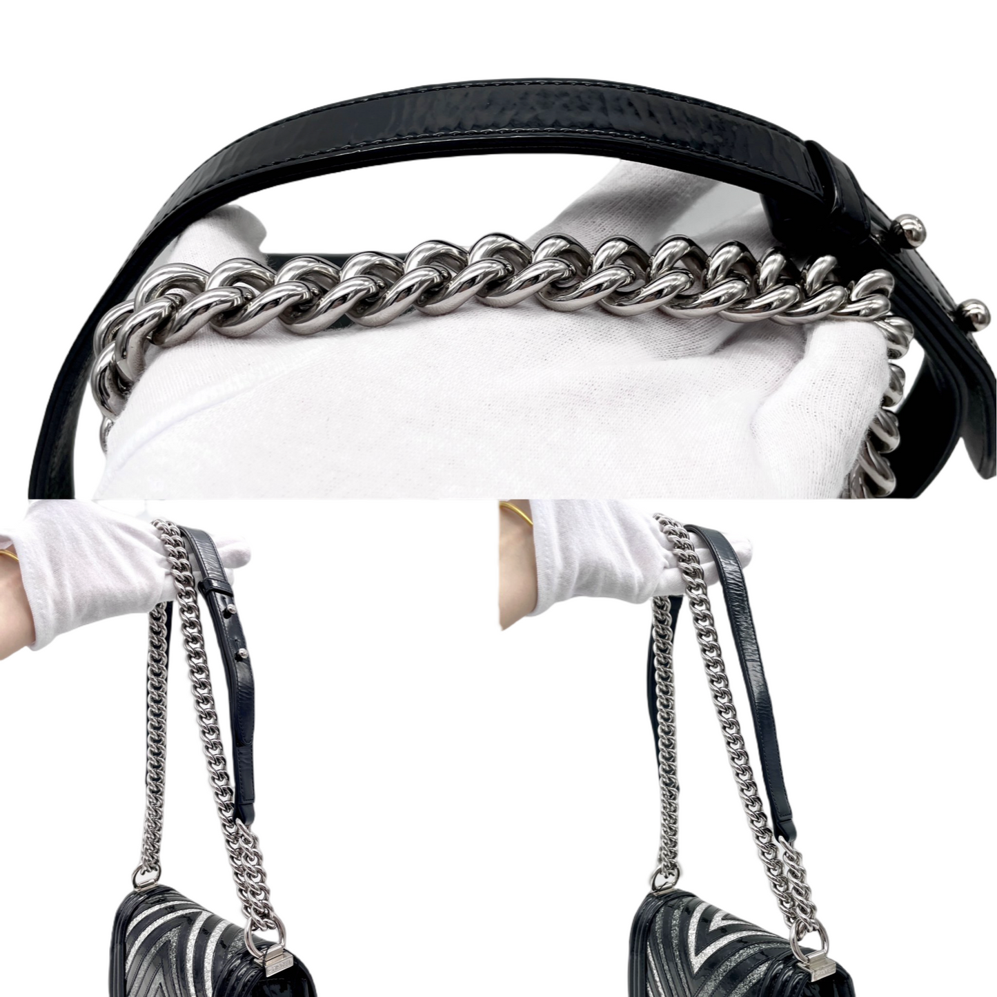 RARE☆☆☆ CHANEL Boy Chanel V-Stitch Chain Shoulder Bag