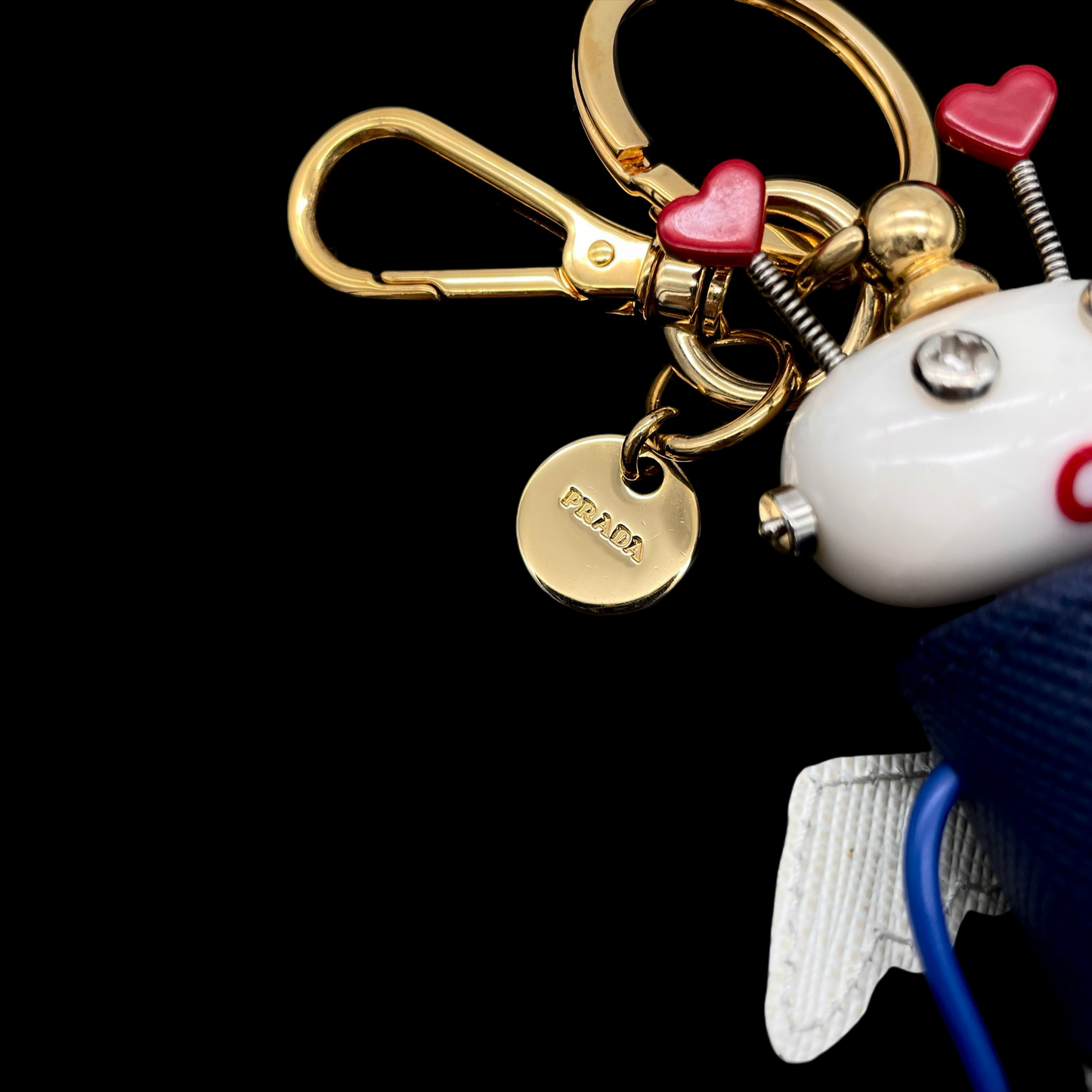 RARE☆☆☆PRADA Heart Robot Key Holder