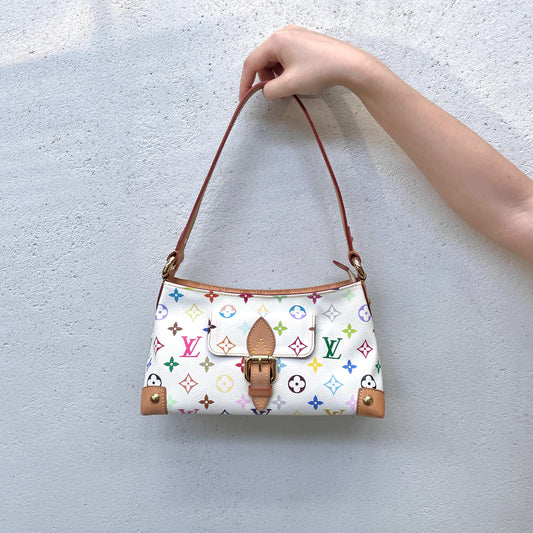RARE☆☆☆☆LOUIS VUITTON Monogram Multicolor White Eliza M40098 Shoulder Bag