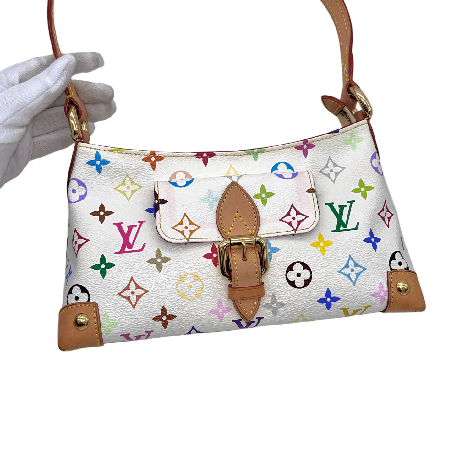 RARE☆☆☆☆LOUIS VUITTON Monogram Multicolor White Eliza M40098 Shoulder Bag