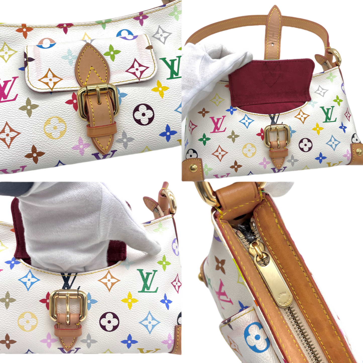 RARE☆☆☆☆LOUIS VUITTON Monogram Multicolor White Eliza M40098 Shoulder Bag