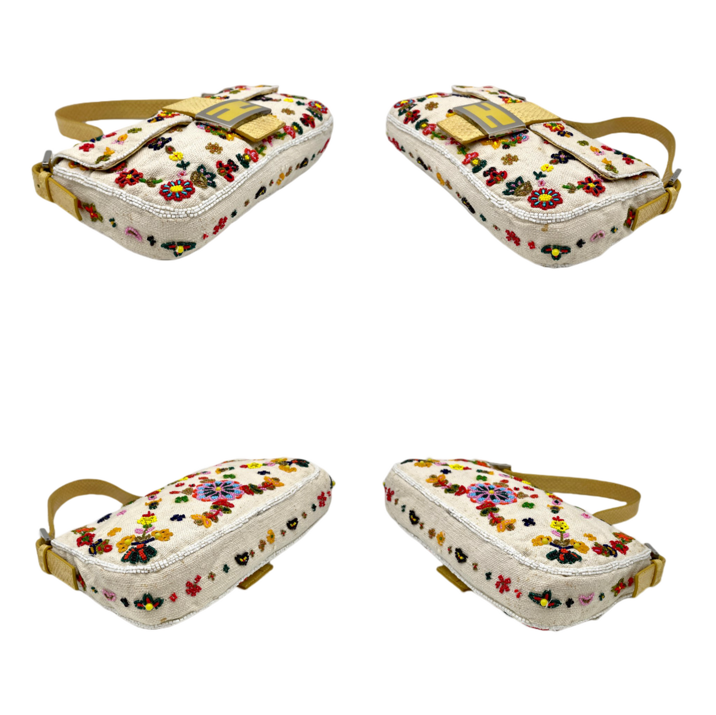 RARE☆☆☆☆FENDI Beads Embroidery Mamma Baguette PM Shoulder Bag/15th Anniversary Limited