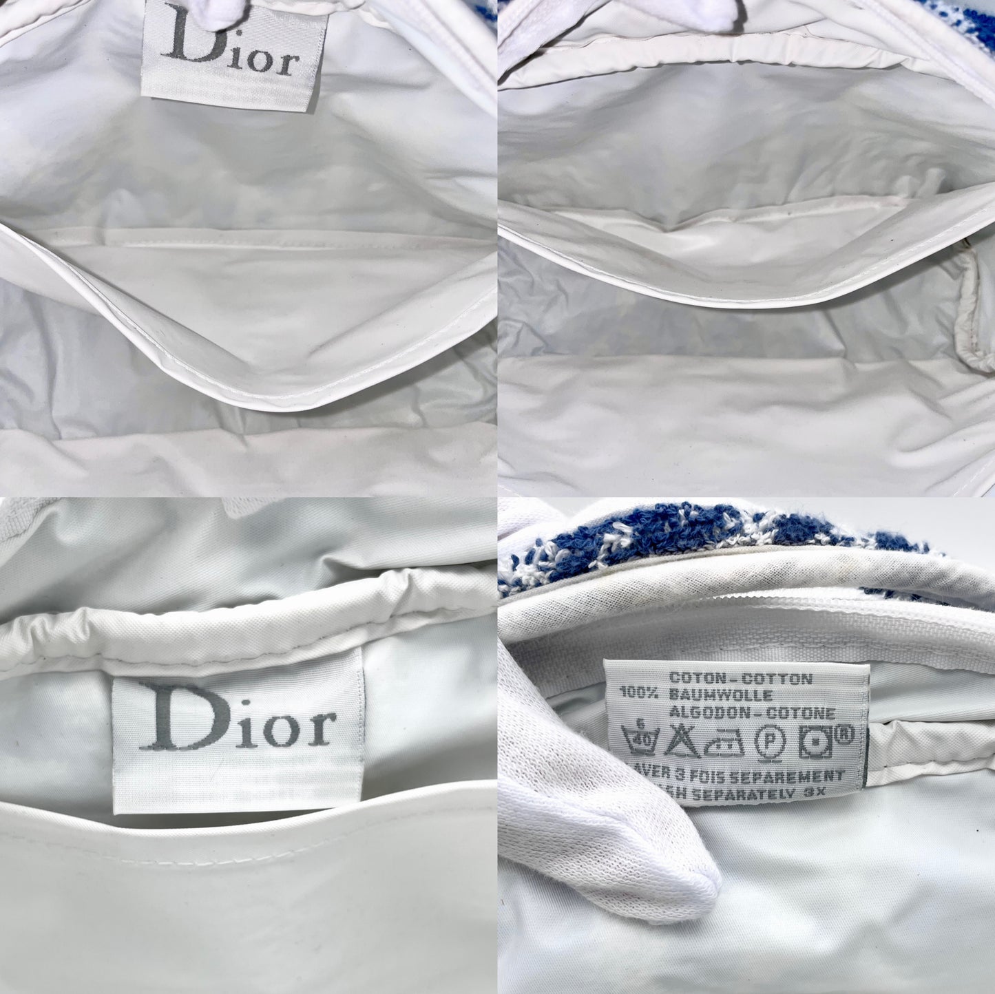 CHRISTIAN DIOR Trotter pile towel mini boston handbag