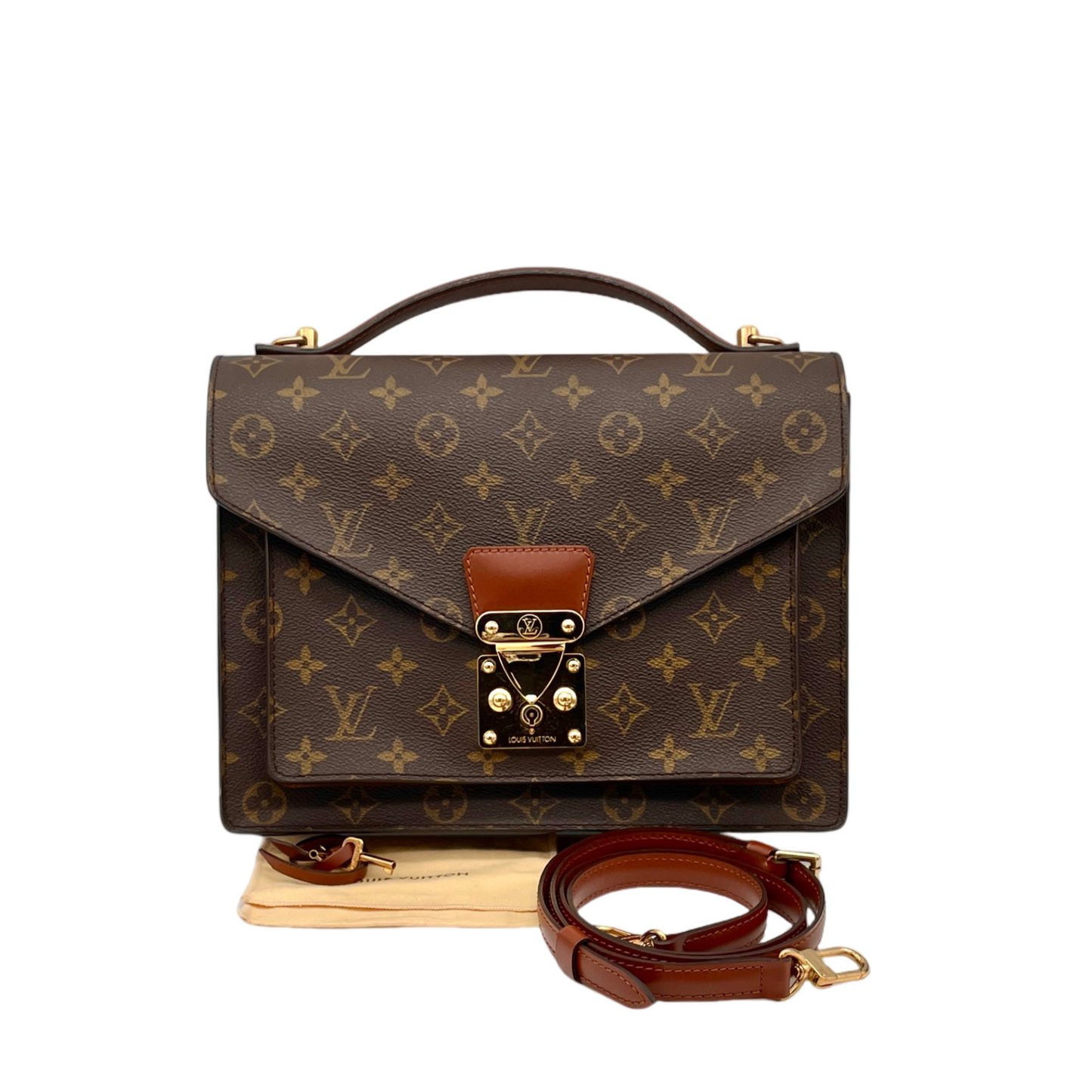 LOUIS VUITTON Monogram Monseau 2Way Handbag M51187