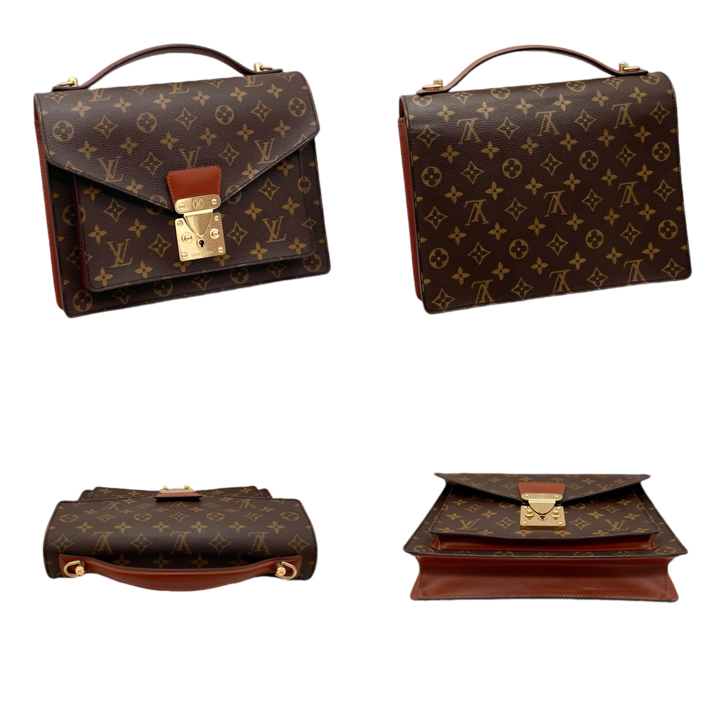 LOUIS VUITTON Monogram Monseau 2Way Handbag M51187