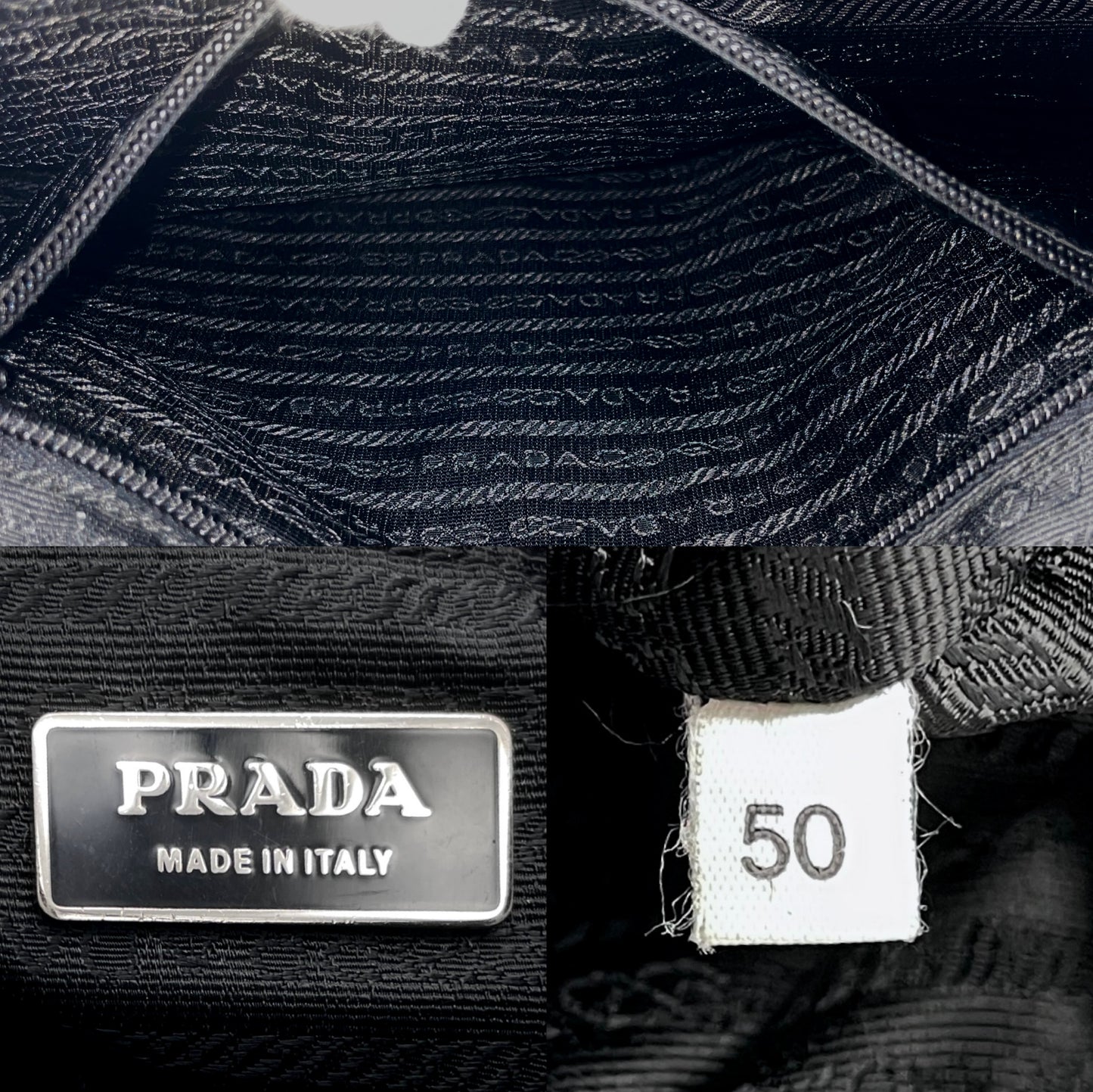 PRADA Jumbo Triangle Logo HOBO Shoulder Bag