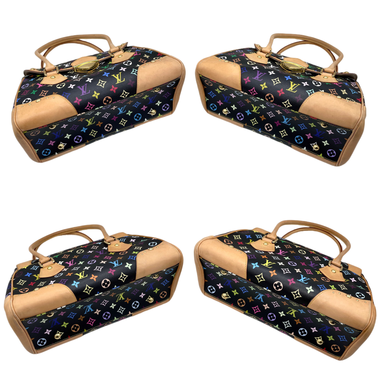 RARE☆☆☆☆☆LOUIS VUITTON Monogram Multicolor Black Beverly GM Noir M40202 Hand Bag