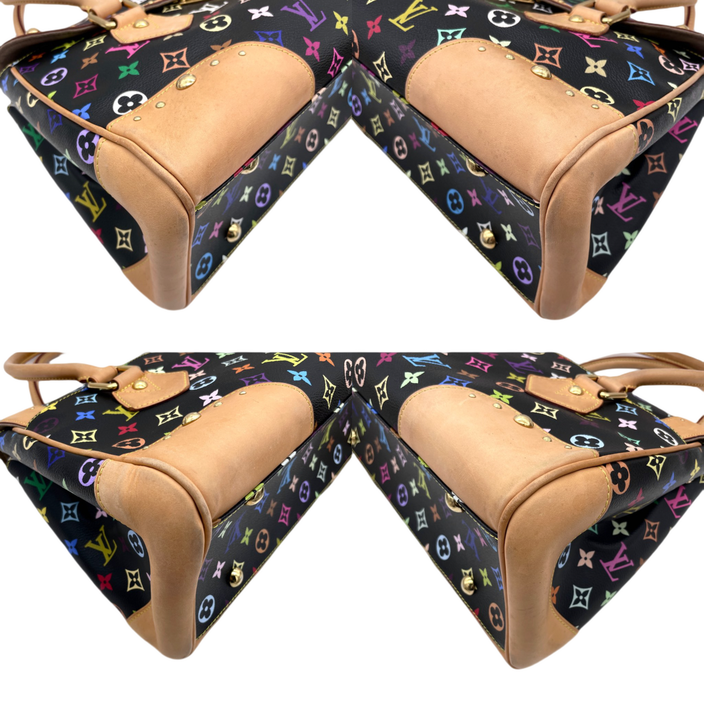 RARE☆☆☆☆☆LOUIS VUITTON Monogram Multicolor Black Beverly GM Noir M40202 Hand Bag