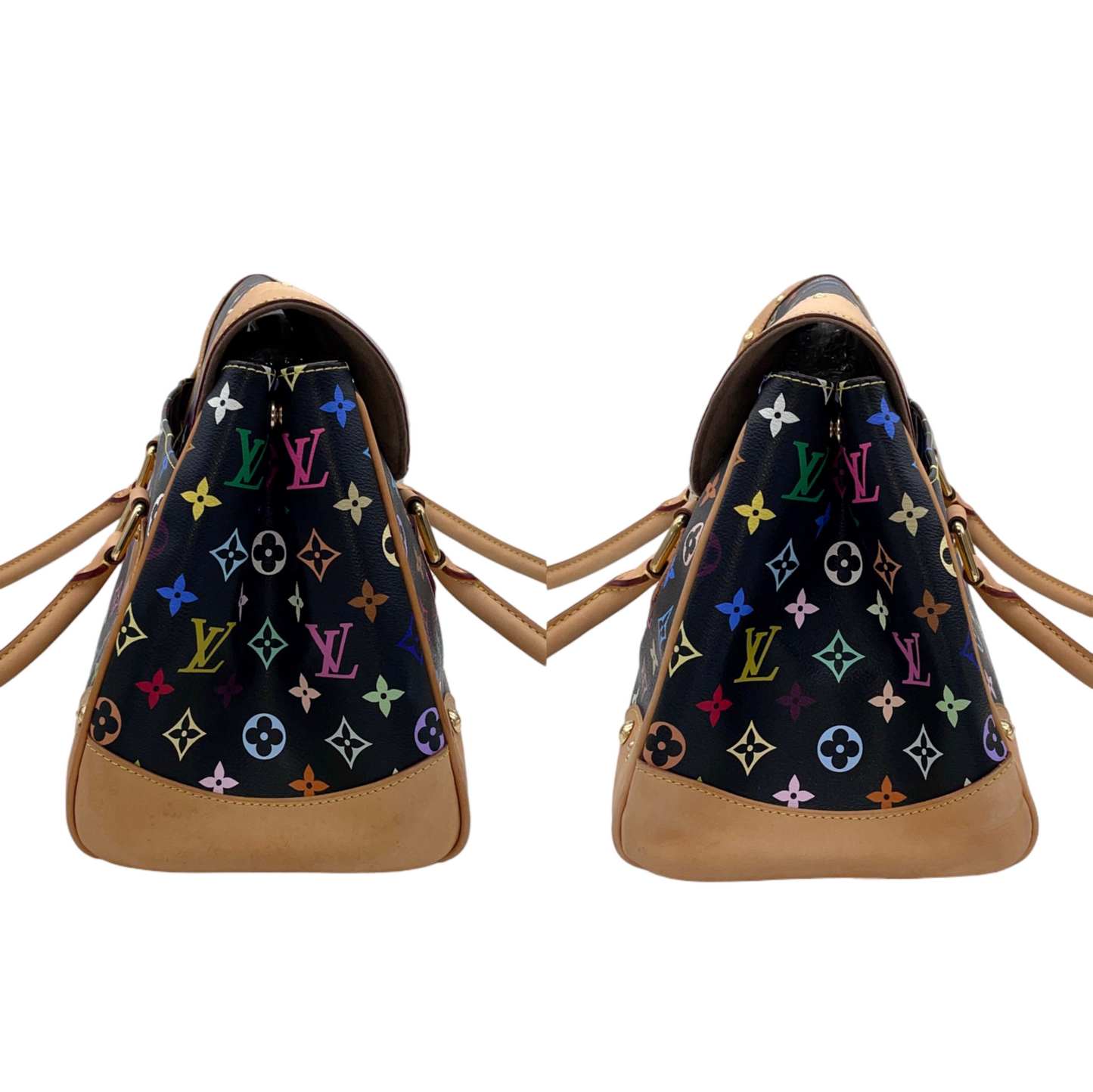 RARE☆☆☆☆☆LOUIS VUITTON Monogram Multicolor Black Beverly GM Noir M40202 Hand Bag