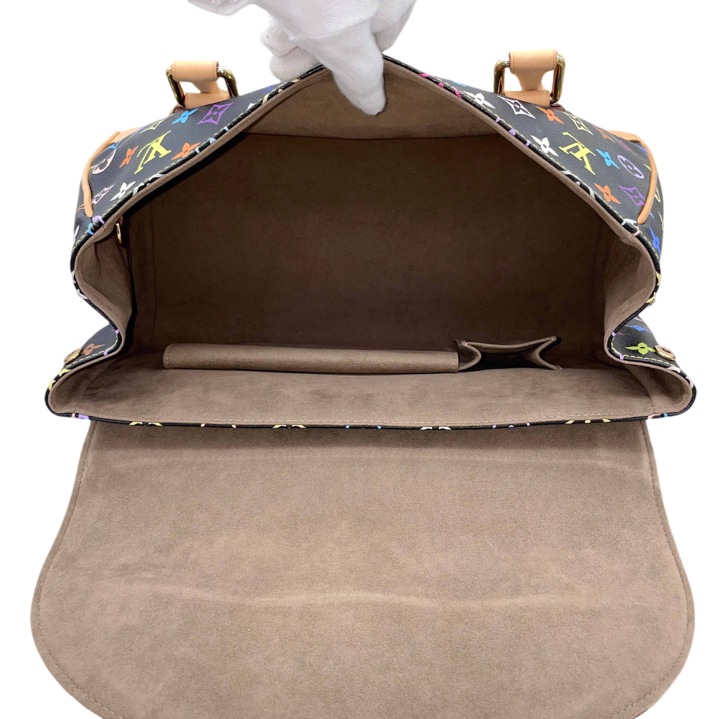 RARE☆☆☆☆☆LOUIS VUITTON Monogram Multicolor Black Beverly GM Noir M40202 Hand Bag