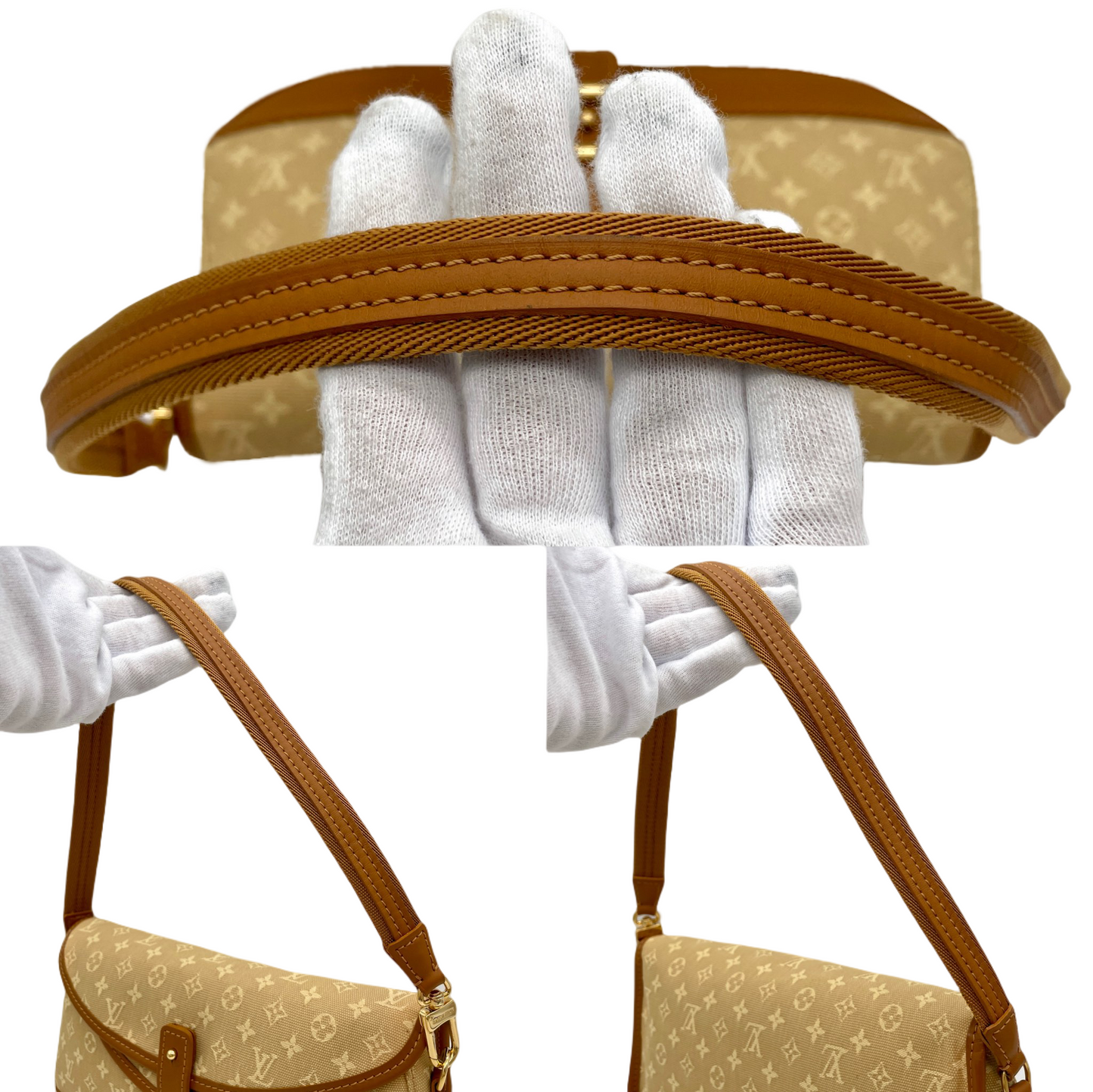 RARE☆☆☆LOUIS VUITTON Monogram Minilan Marjoli M92694 Shoulder Bag Beige & Brown