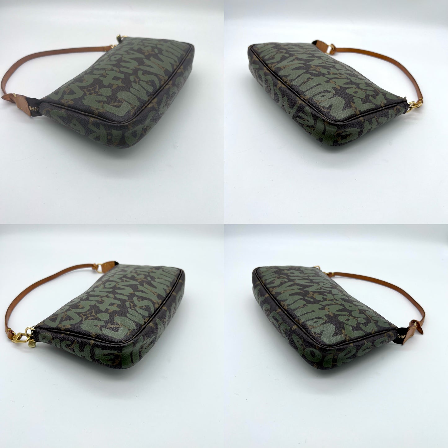 RARE ☆☆☆☆ AUTH Pre-owned LOUIS VUITTON ﾓﾉｸﾞﾗﾑ･ｸﾞﾗﾌｨﾃｨ ﾎﾟｼｪｯﾄ･ｱｸｾｿﾜｰﾙ ｶｰｷ