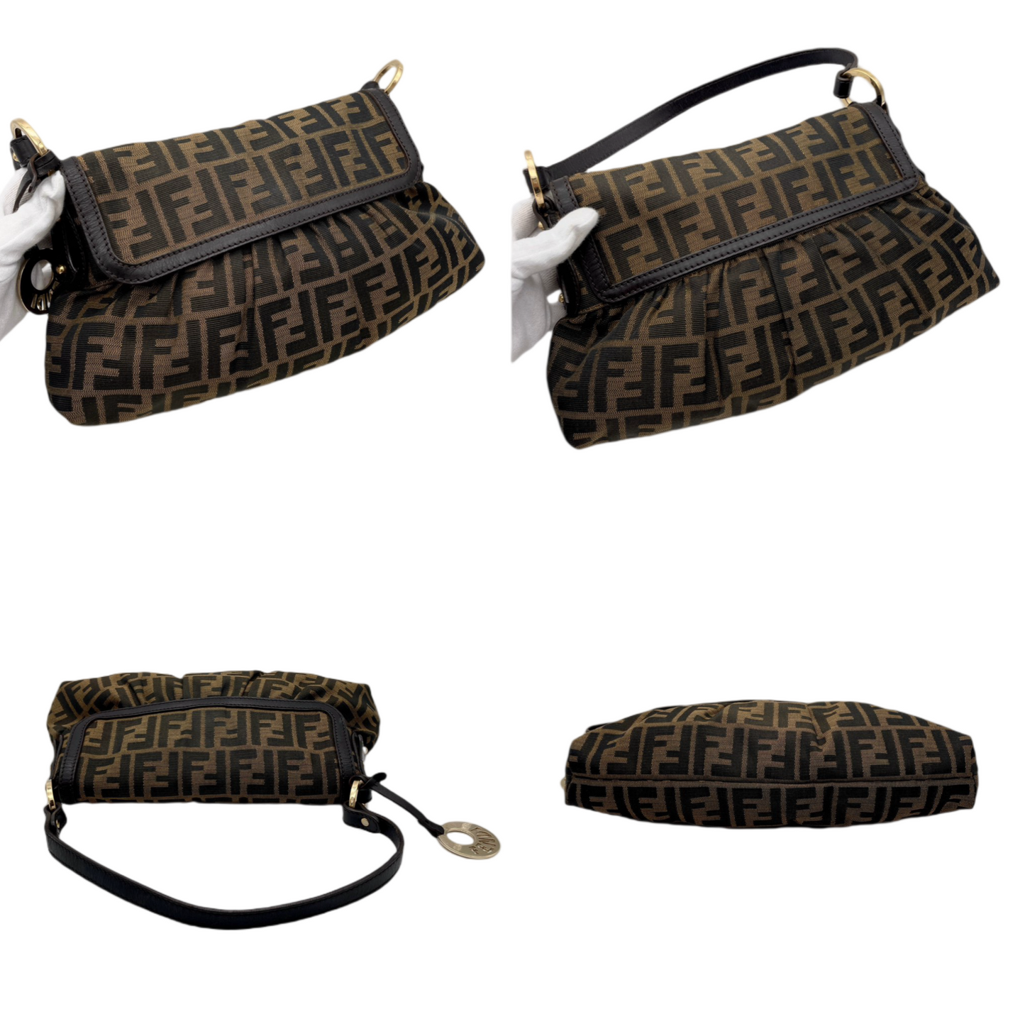 FENDI Zucca Pattern Chef Shoulder Bag