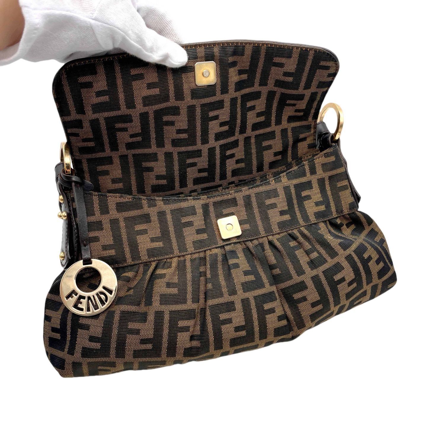 FENDI Zucca Pattern Chef Shoulder Bag