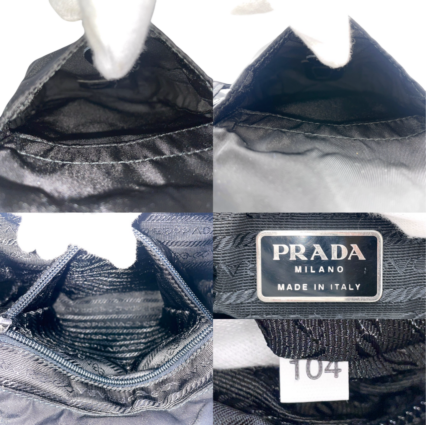 AUTH Pre-owned PRADA Nylon Luc GM Black