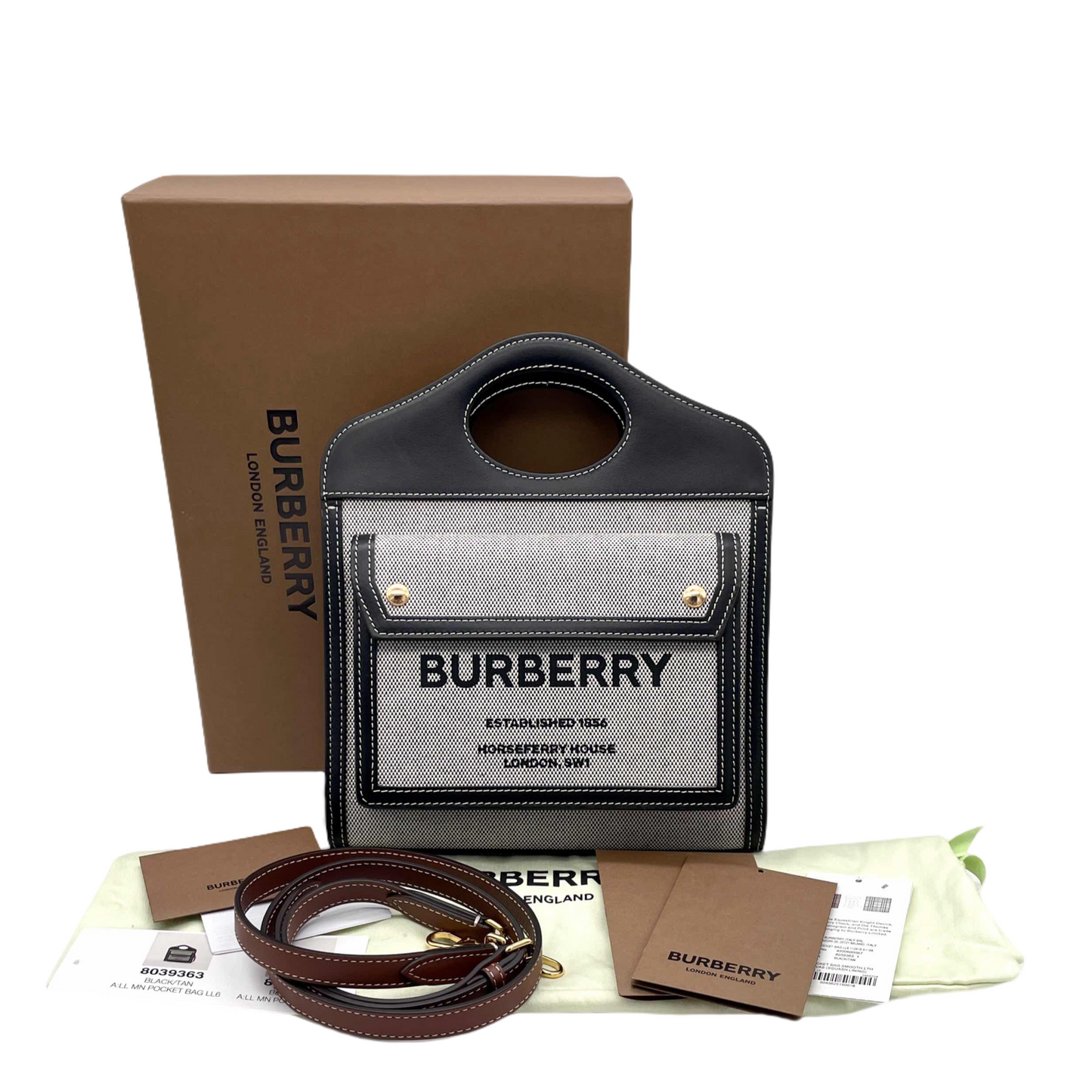 BURBERRY Mini Pocket 2Way Handbag with Strap