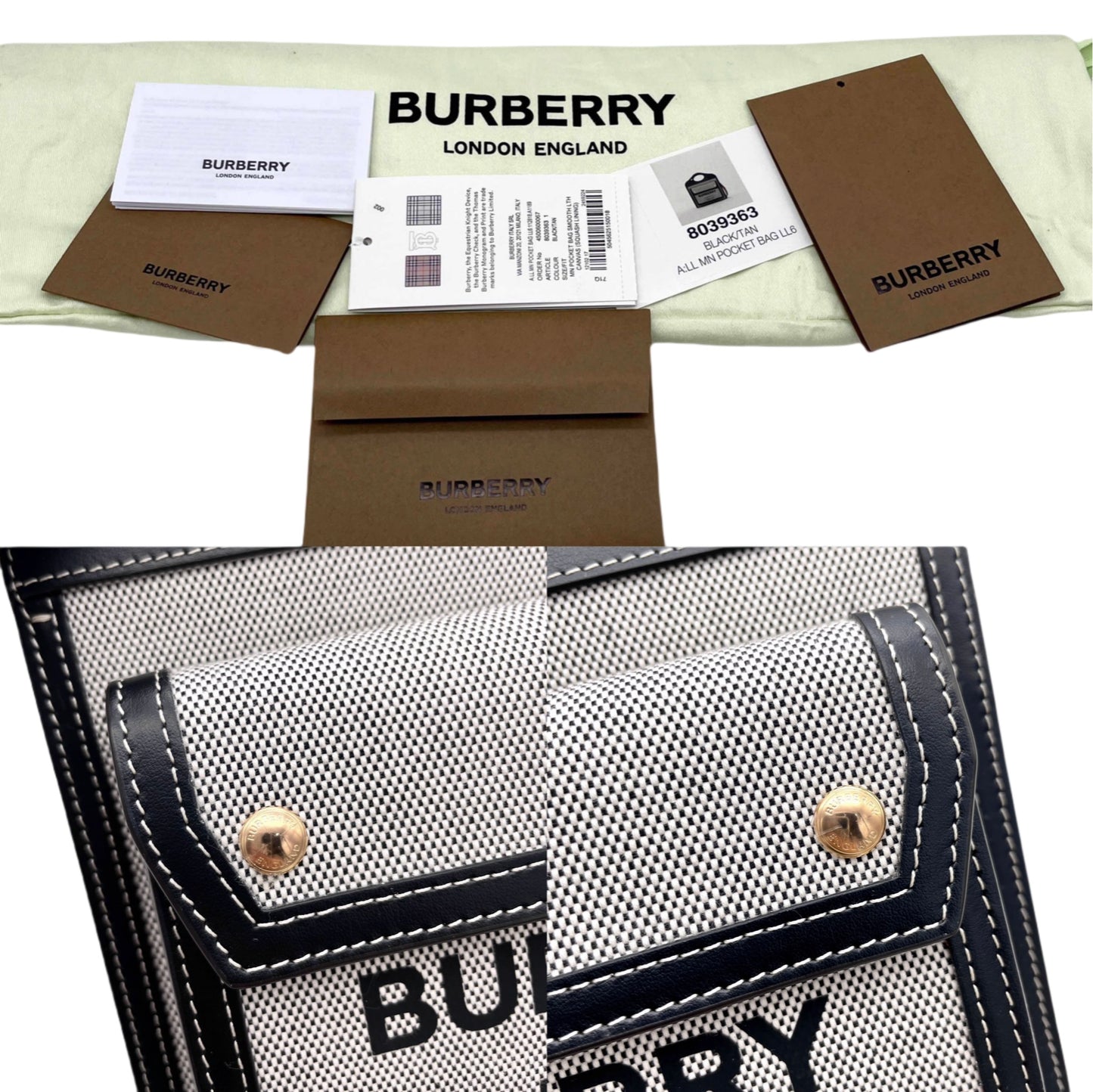 BURBERRY Mini Pocket 2Way Handbag with Strap