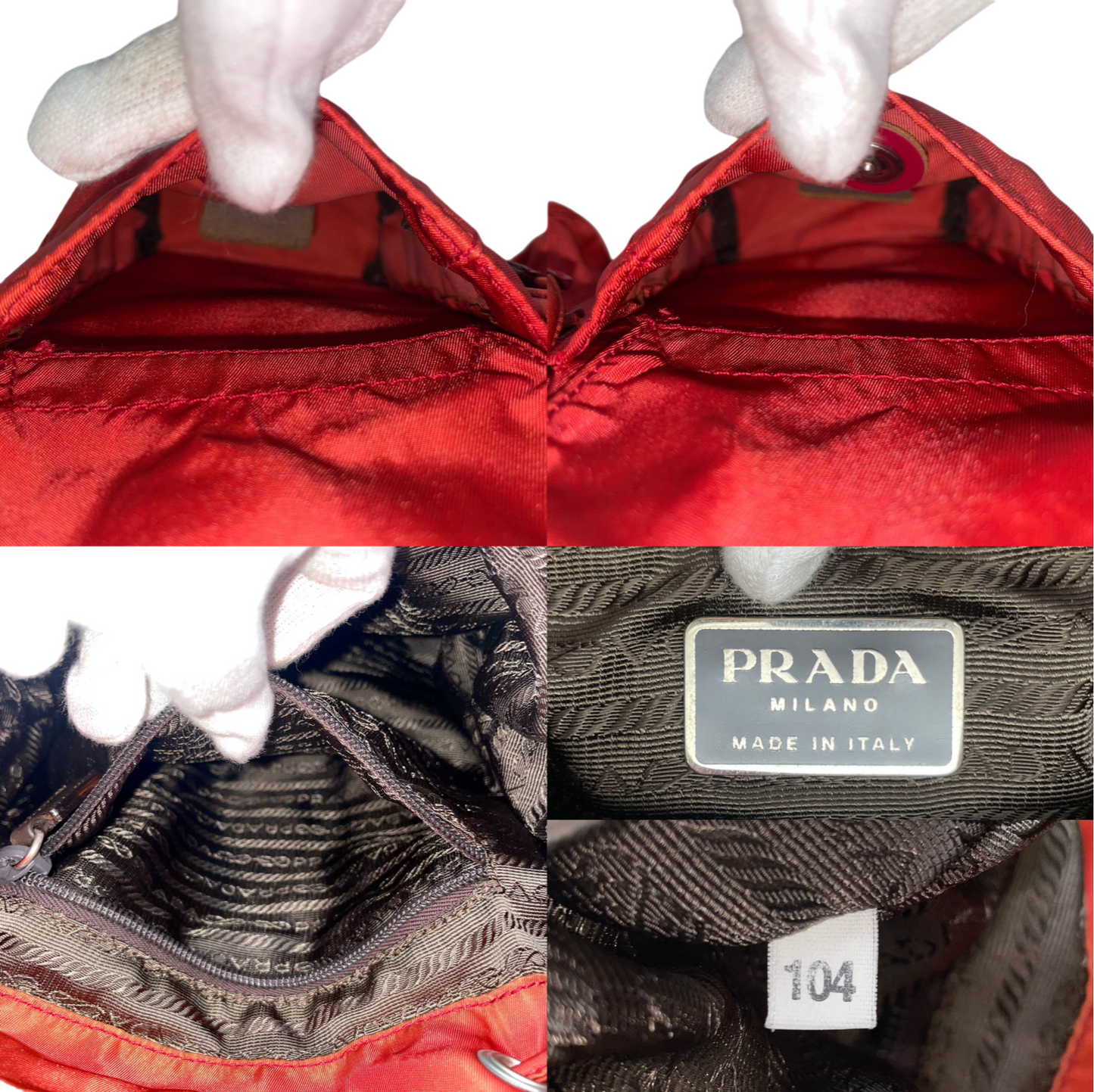 PRADA 三角ﾛｺﾞ ﾅｲﾛﾝﾘｭｯｸ