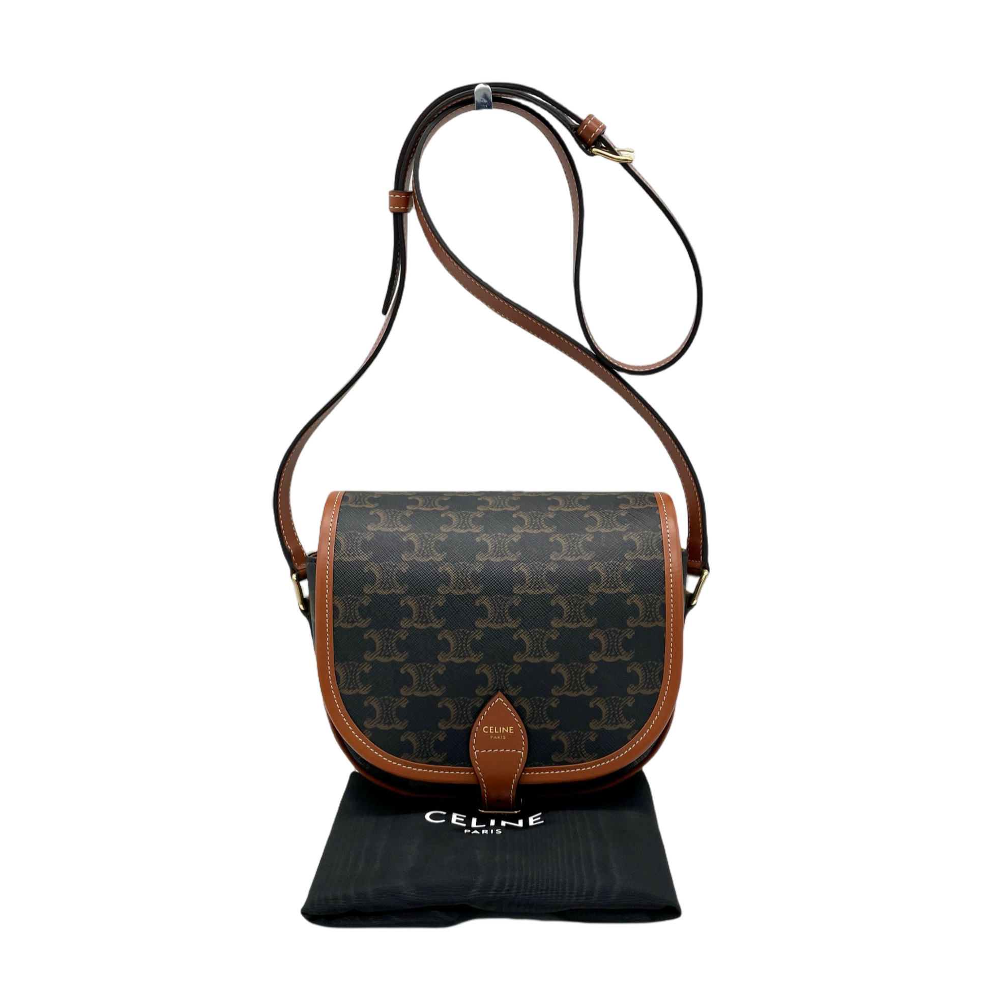 GREAT CONDITION CELINE Medium Folco Bag In Triomphe Canvas GREAT CONDITION CELINE Medium Folco Bag In Triomphe Canvas