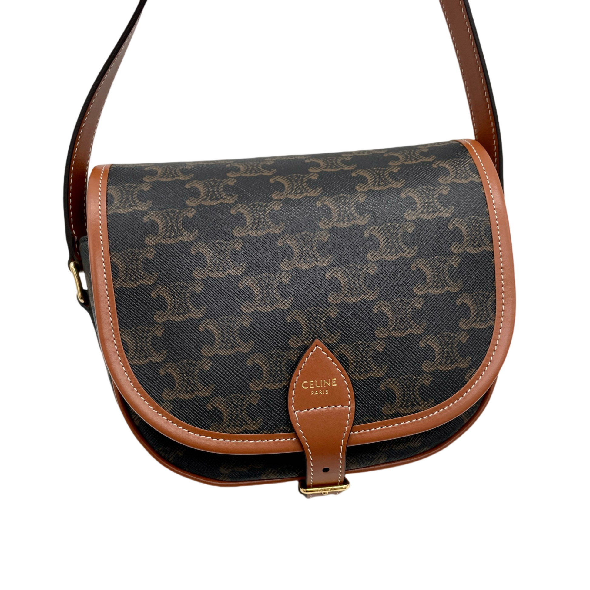 GREAT CONDITION CELINE Medium Folco Bag In Triomphe Canvas GREAT CONDITION CELINE Medium Folco Bag In Triomphe Canvas