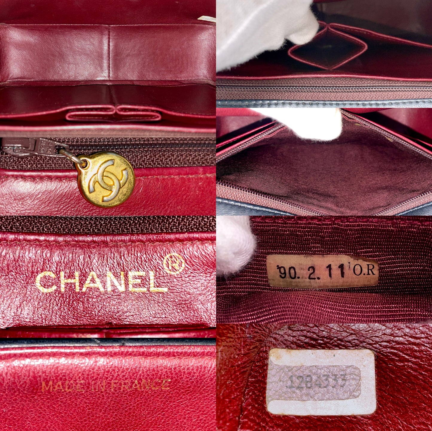 CHANEL Matelassé CC LOGO Turn Lock Mini Chain Shoulder Flap Bag Black & Gold