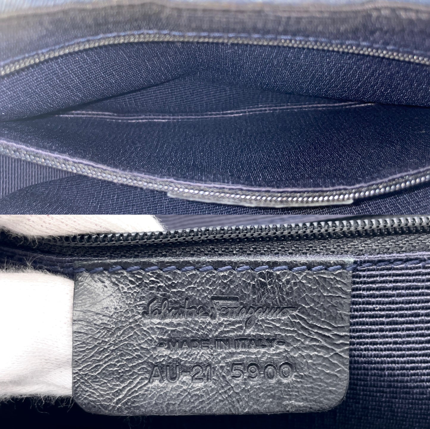 Salvatore Ferragamo Gancini denim shoulder bag