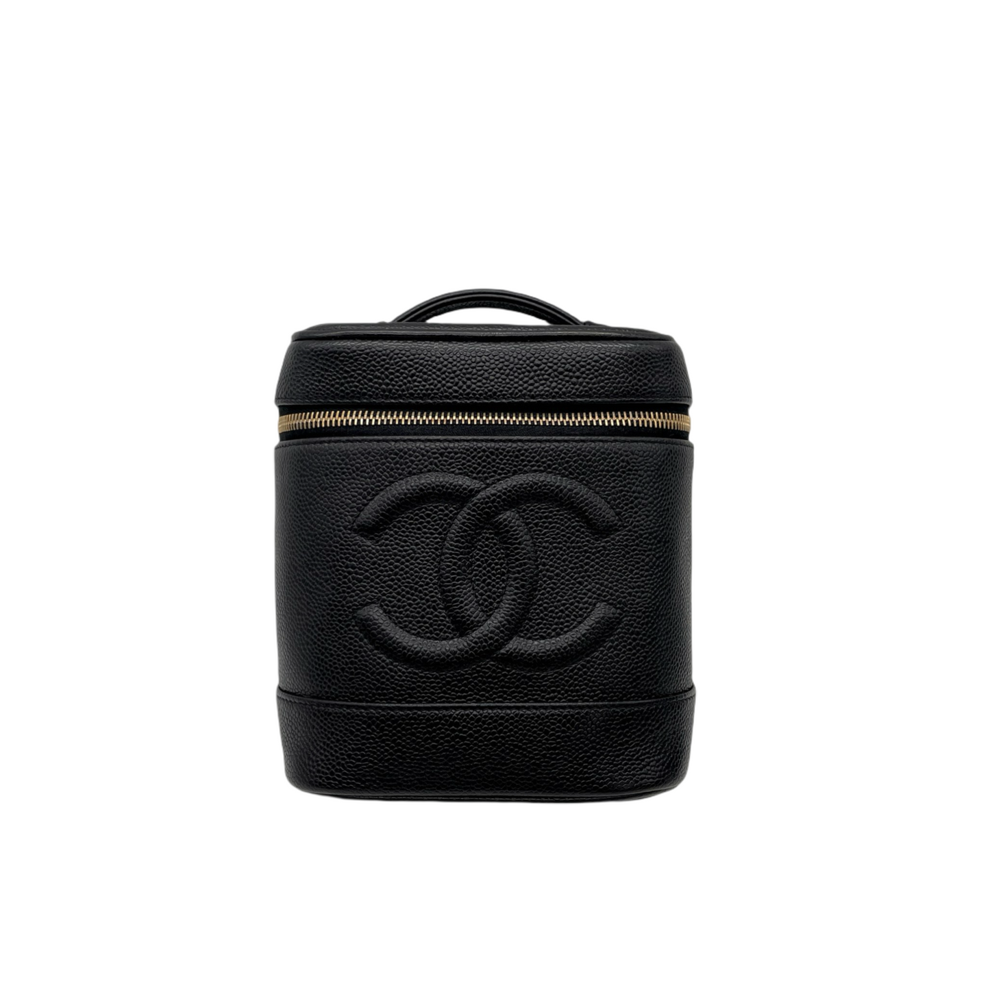 CHANEL Coco Mark Caviar Skin Vanity Bag