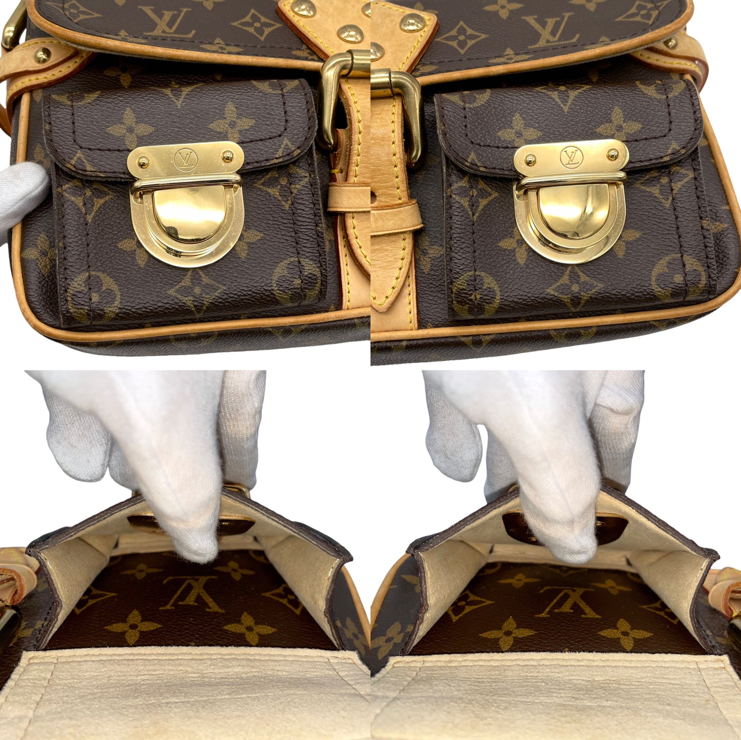 PRELOVED LV 2006 Monogram Hudson PM Shoulder Bag Brown &amp; Gold