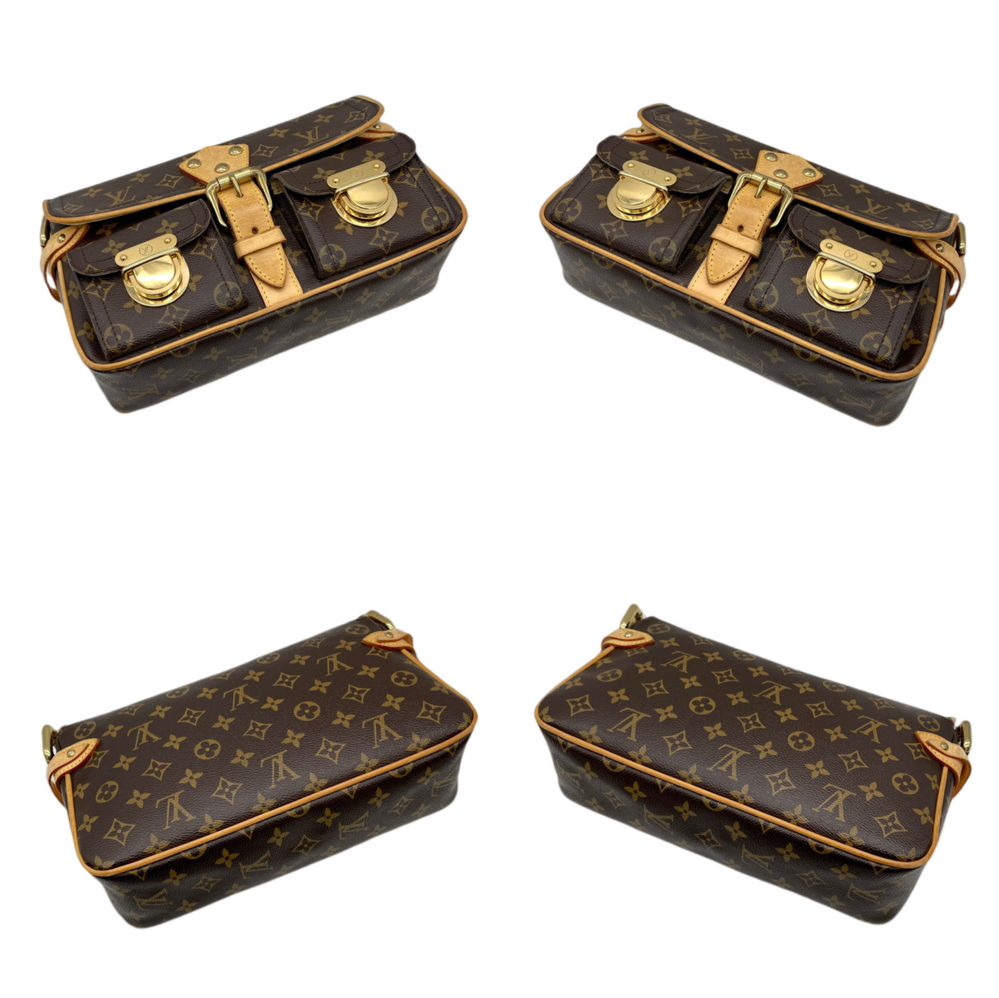 PRELOVED LV 2006 Monogram Hudson PM Shoulder Bag Brown &amp; Gold