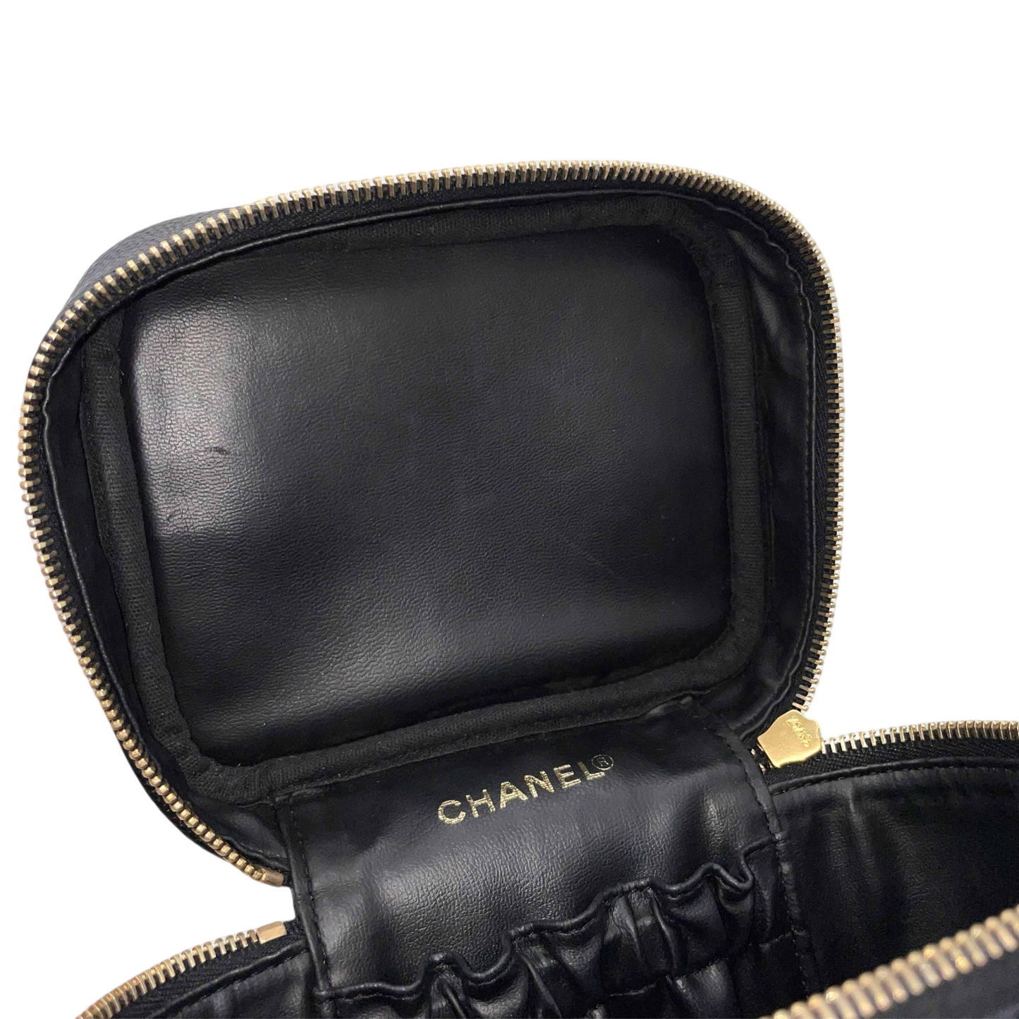 CHANEL Coco Mark Caviar Skin Vanity Bag