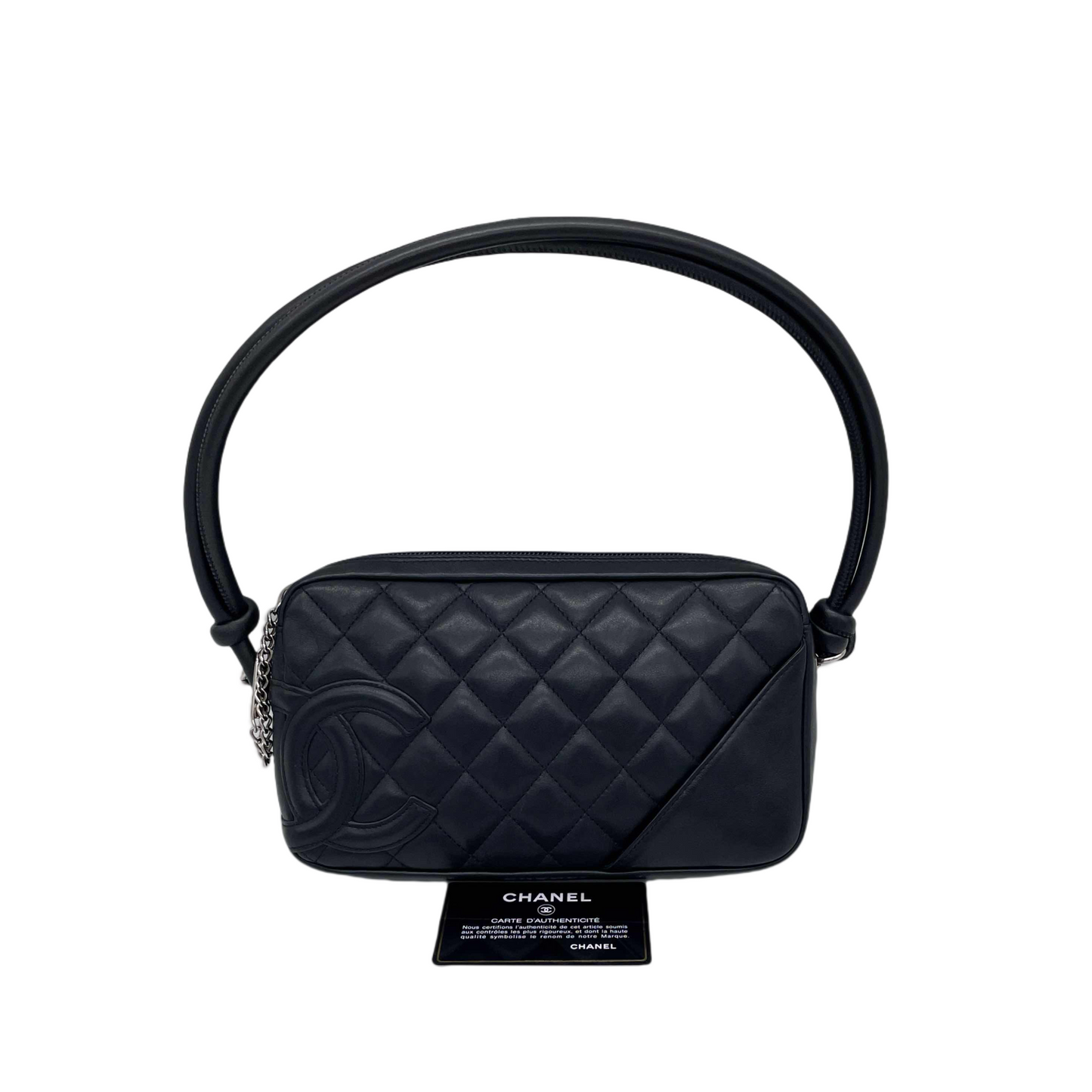 CHANEL Cambon Line Matelasse Accessory Pouch Black