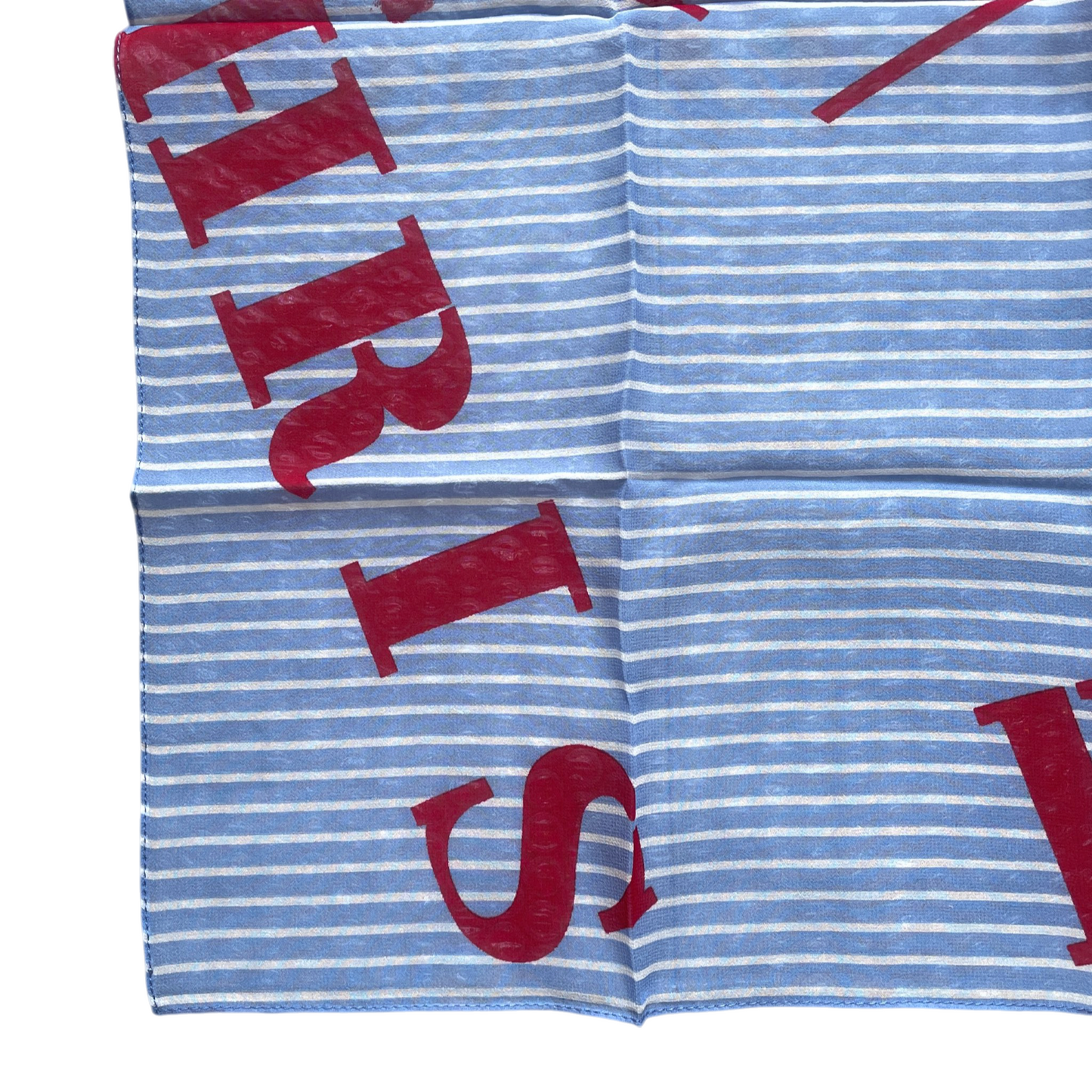 CHRISTIAN DIOR Logo Graffiti Mini Scarf Neckerchief Blue & Red