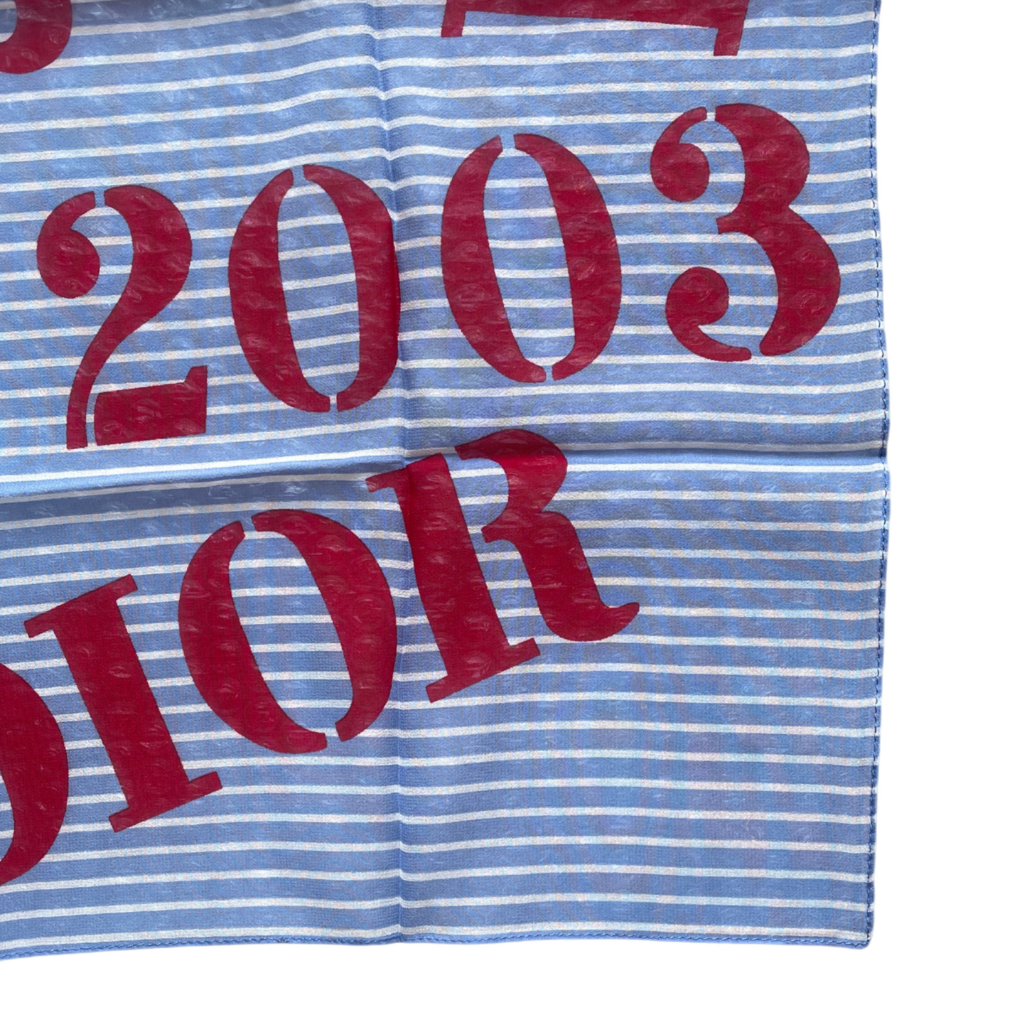 CHRISTIAN DIOR Logo Graffiti Mini Scarf Neckerchief Blue & Red