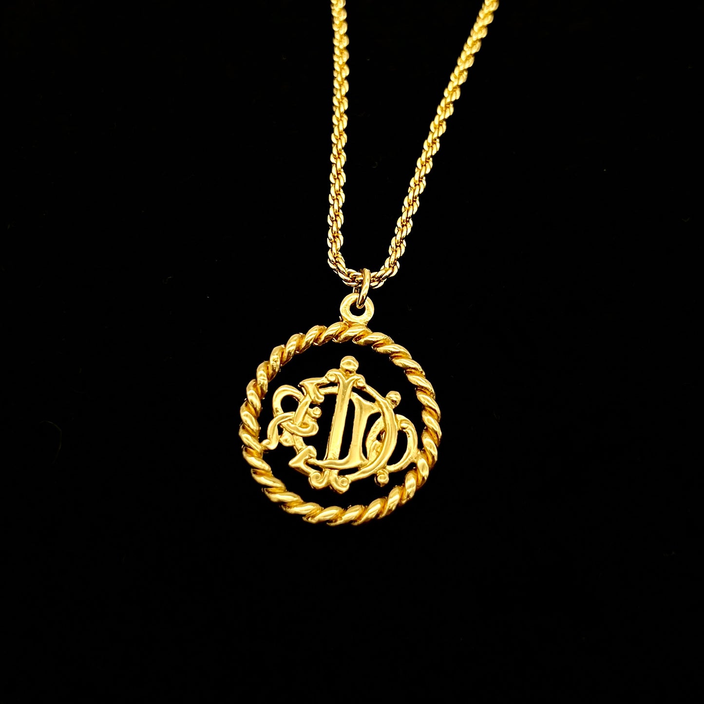 AUTH Pre-owned CHRISTIAN DIOR Kabocha Dior Necklace