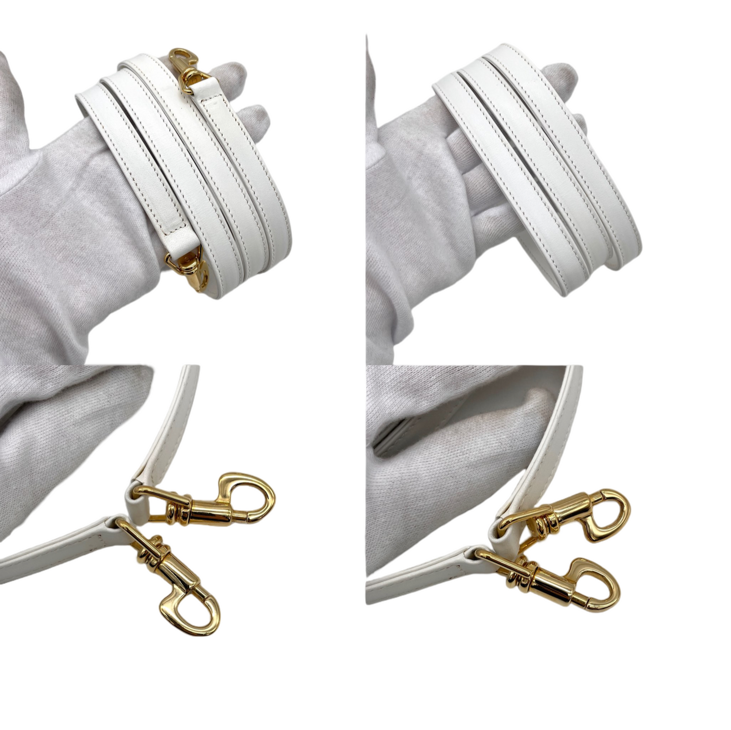 RARE☆☆☆☆GUCCI LadyLock 2Way Hand Bag White &amp; Gold