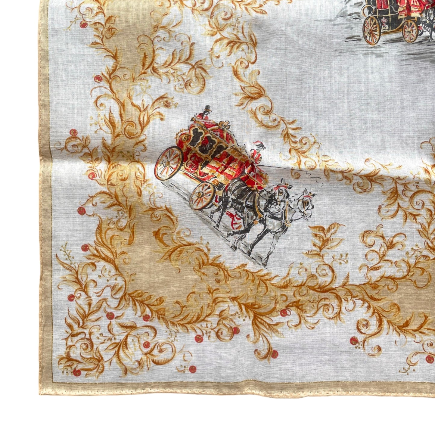 CELINE Mini Scarf Neckerchief Handkerchief 2 Set Beige & White