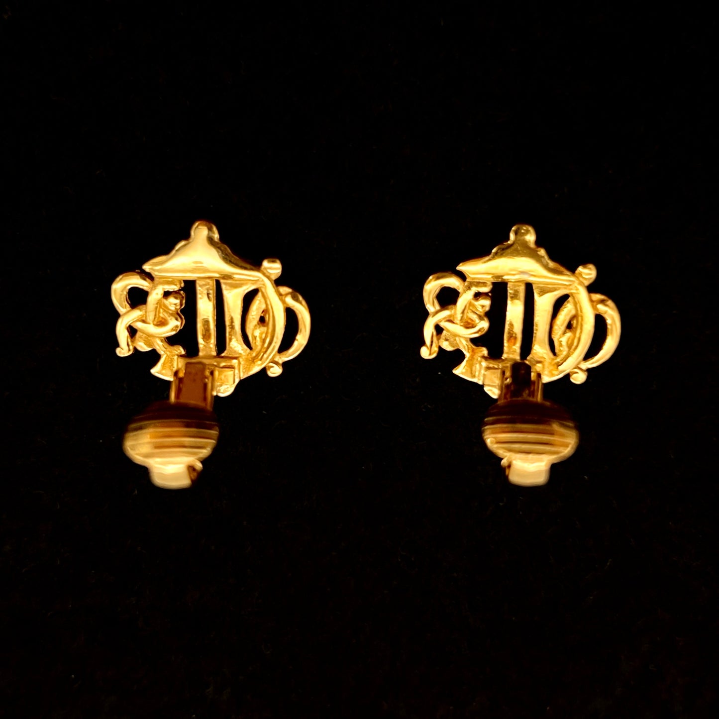 AUTH Pre-owned CHRISTIAN DIOR Kabocha Dior Earrings