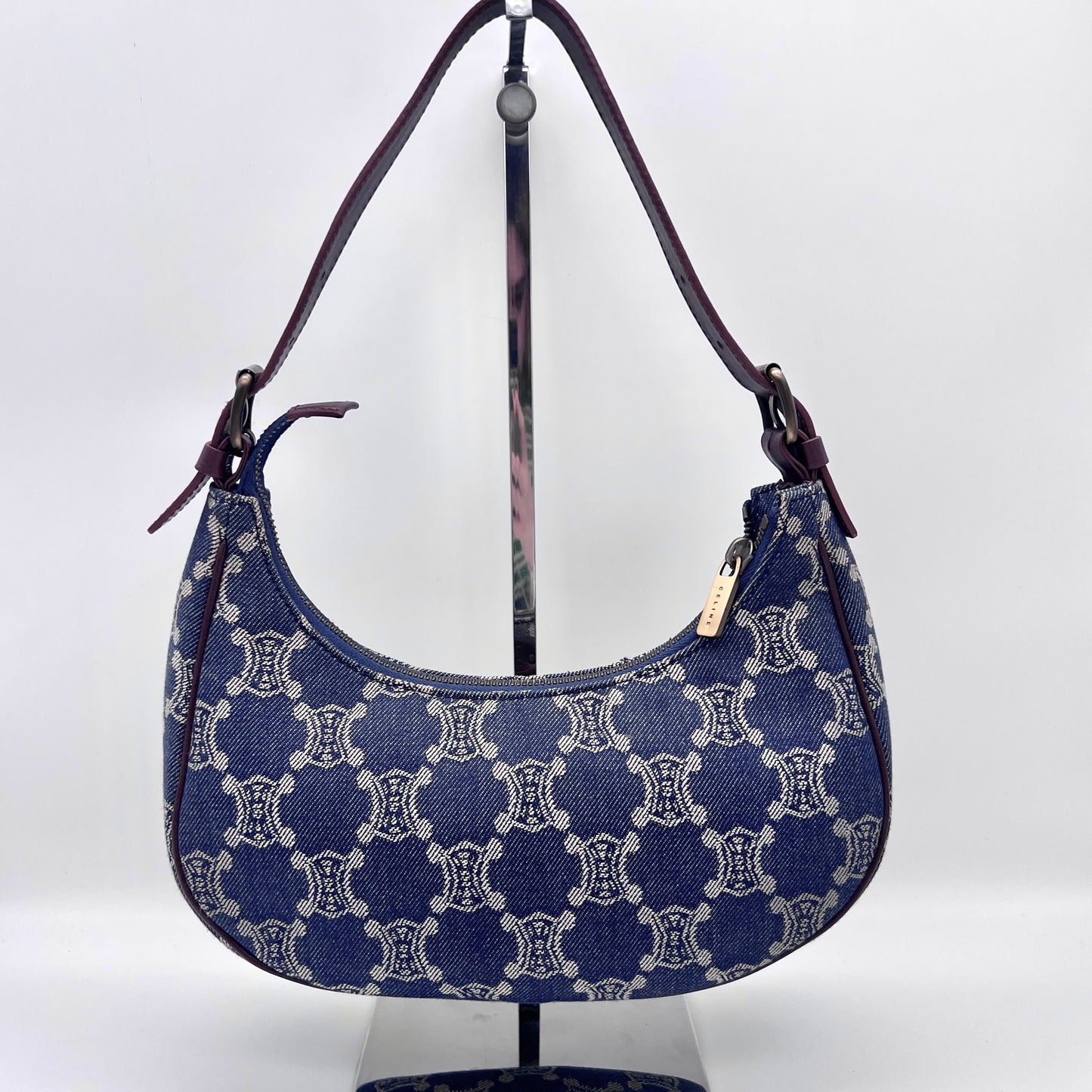 AUTH Pre-owned CELINE Denim Palima Kadam Shoulder Bag